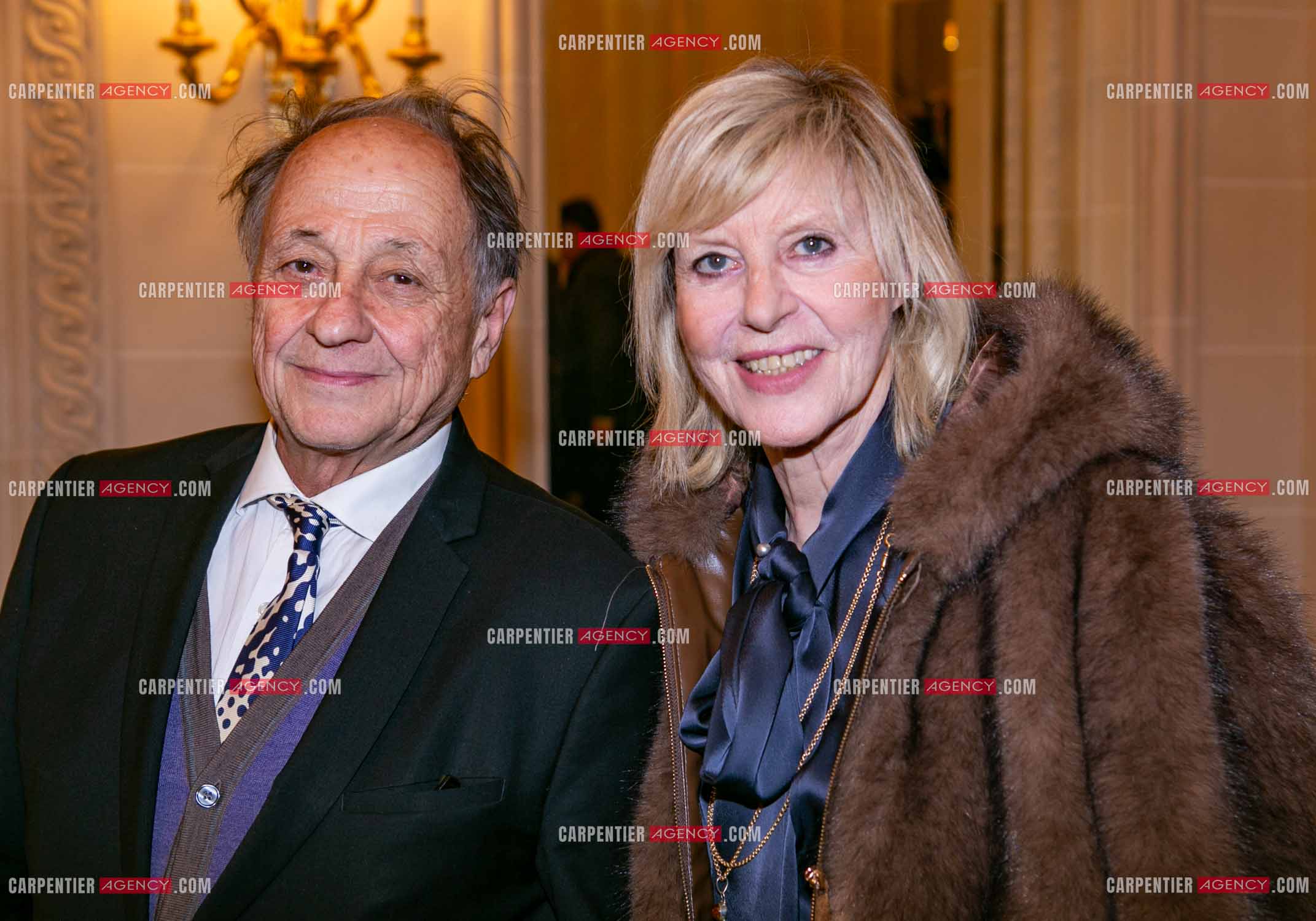 Soirée de Gala des Stéthos d'Or 2025 à l'Hôtel George V à Paris le 24 Mars 2025. Chantal Ladesou et son mari Michel Ansault.
