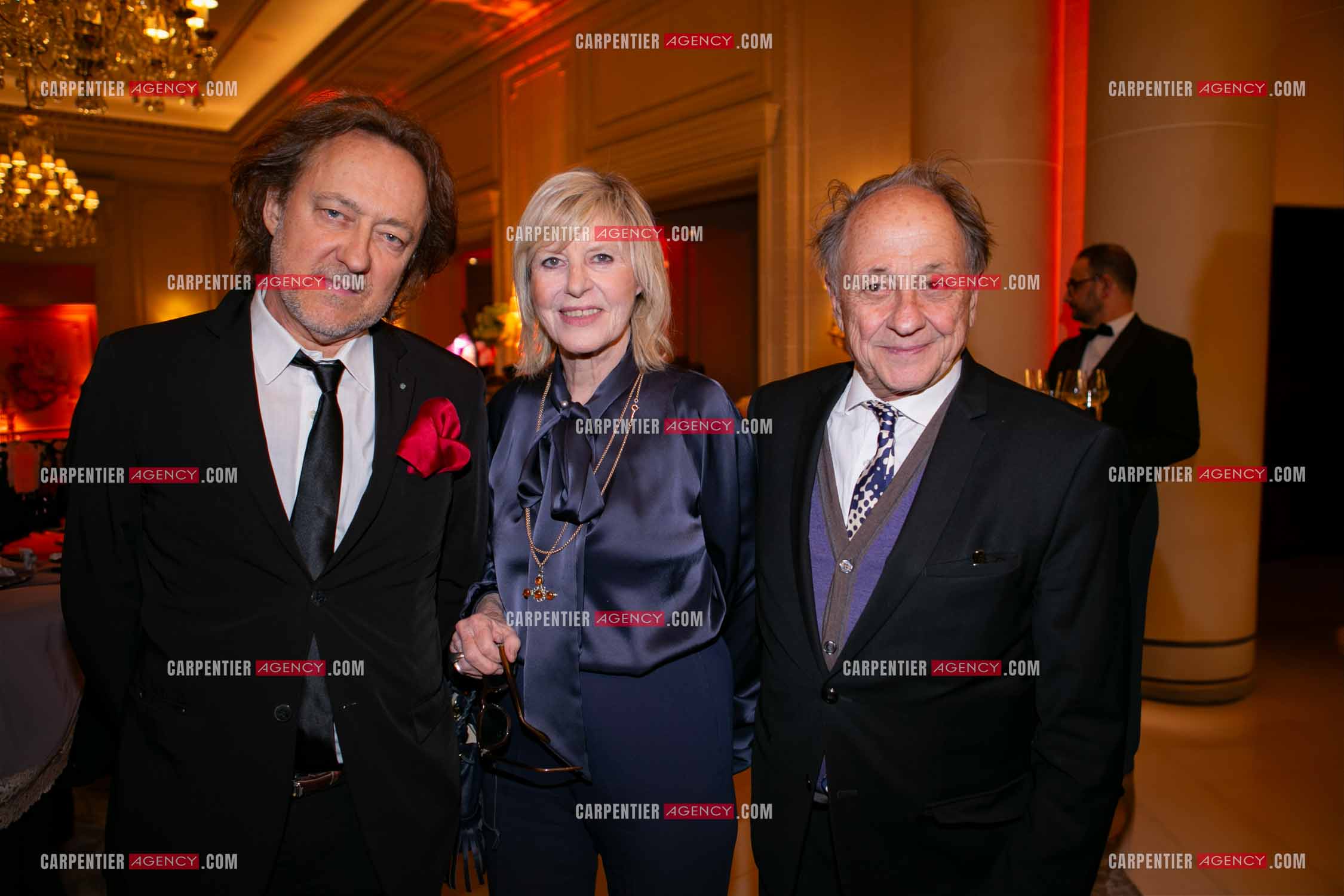 Soirée de Gala des Stéthos d'Or 2025 à l'Hôtel George V à Paris le 24 Mars 2025. Jean-Cristophe Molinier, Chantal Ladesou et son mari Michel Ansault.