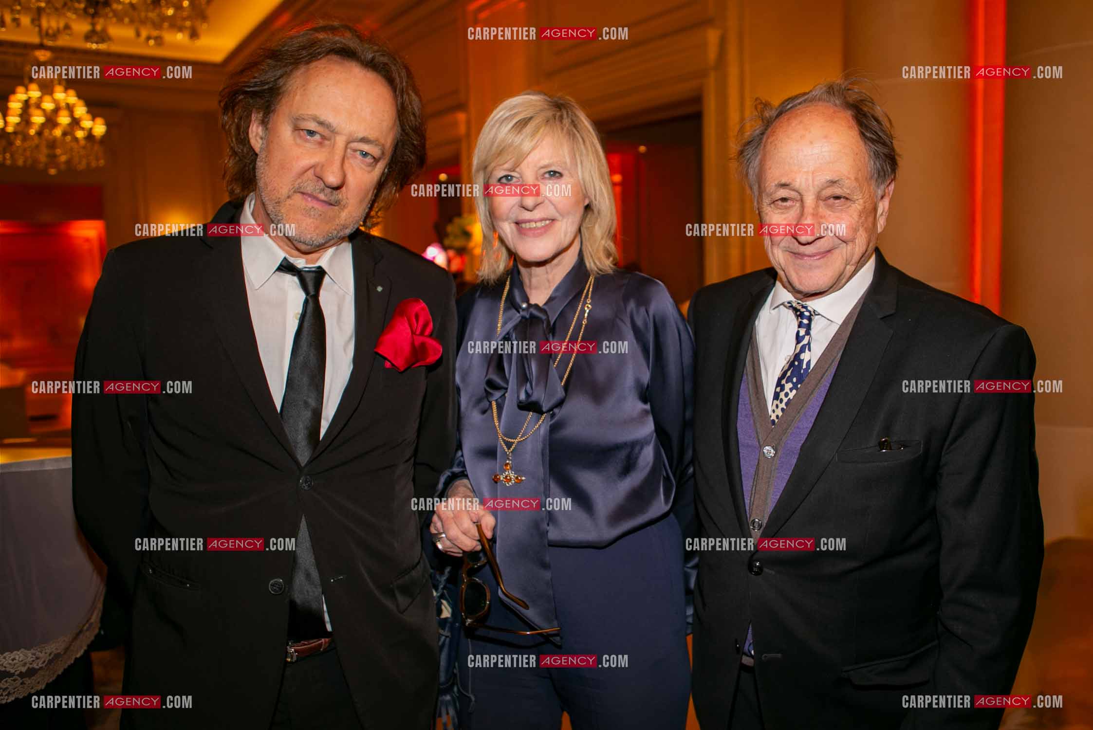 Soirée de Gala des Stéthos d'Or 2025 à l'Hôtel George V à Paris le 24 Mars 2025. Jean-Cristophe Molinier, Chantal Ladesou et son mari Michel Ansault.