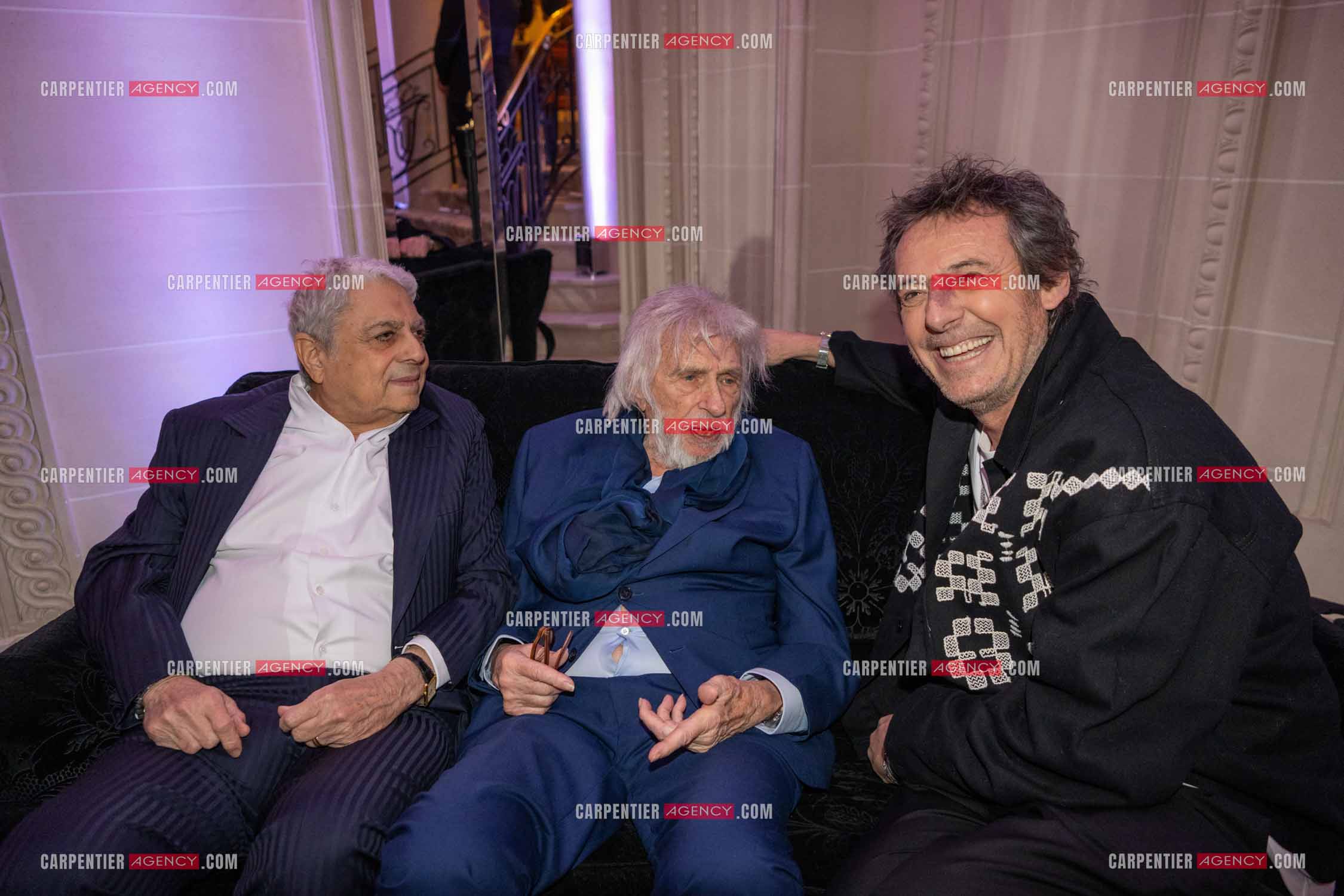 Soirée de Gala des Stéthos d'Or 2024 à l'Hôtel George V à Paris le 18 Mars 2024. Enrico Macias, Pierre Richard et Jean-Luc Reichmann.