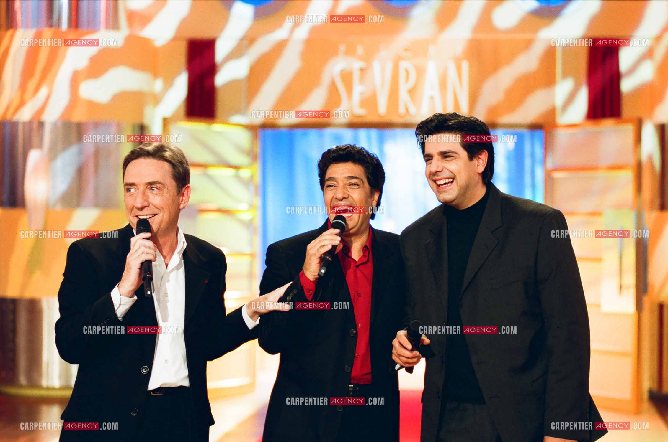 Le chanteur Frédéric François et son frère le ténor Santo Barracato invités dans l'émission de Pascal Sevran pour un duo.    ( Exclusif )