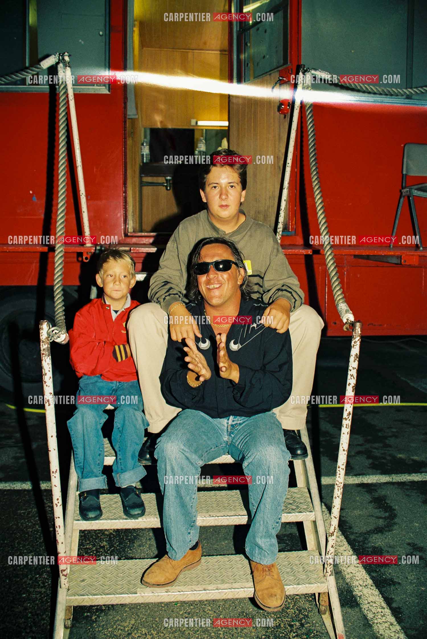 Gilbert Montagné et ses deux fils Nicolas et Éric.   ( Exclusif )