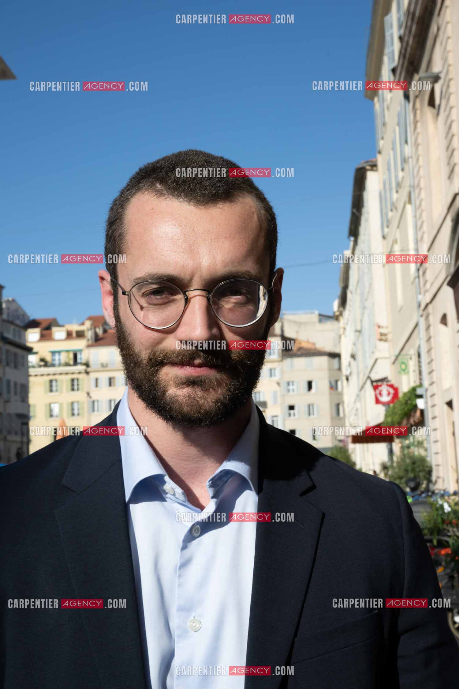 Portrait de Louis Sarkozy candidat aux élections municipales de Menton pour 2026.  ( Exclusif )