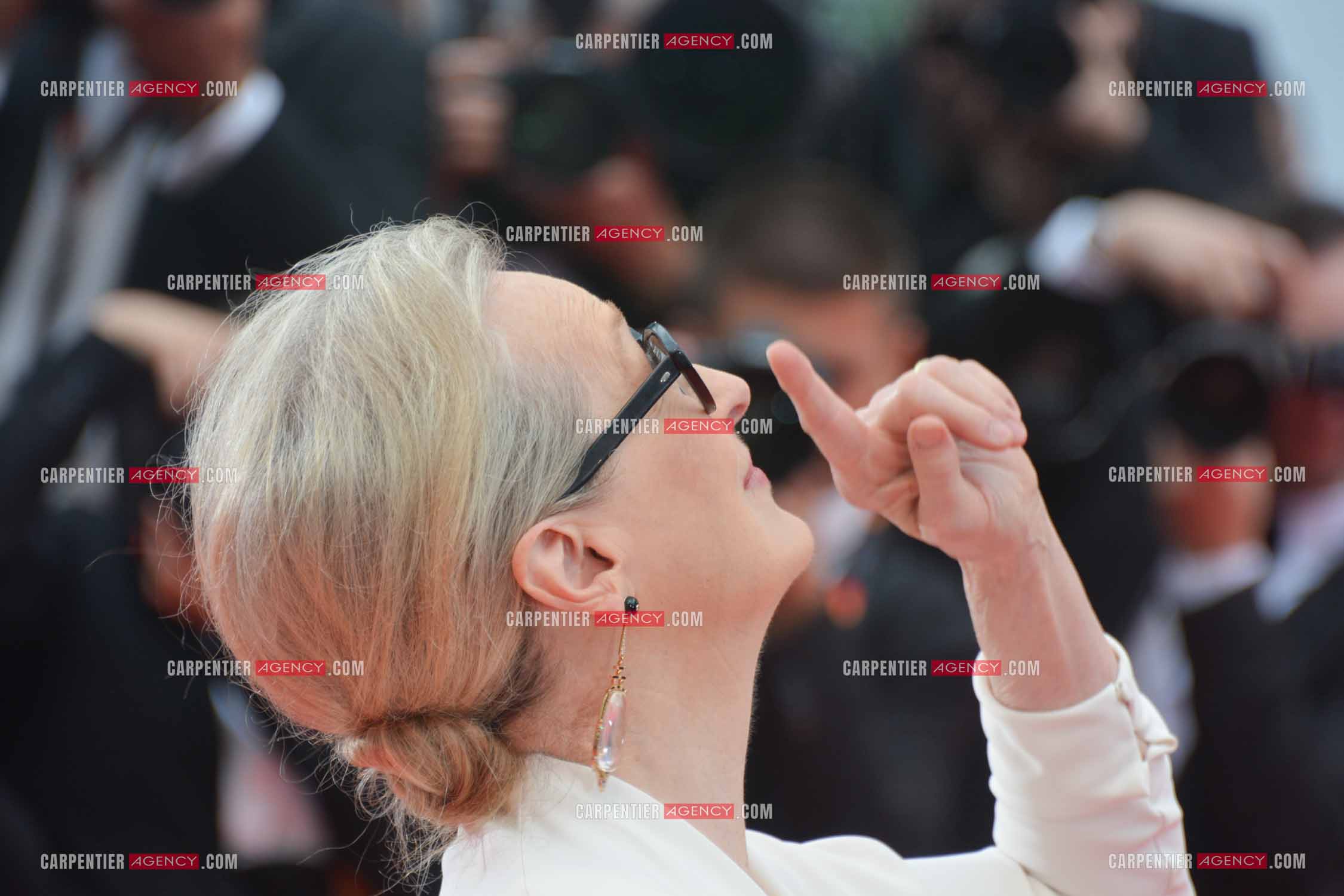 Ouverture du 77ème Festival de Cannes du 14 au 25 mai 2024. L'actrice américaine Meryl Streep sur le tapis rouge pour la cérémonie d’ouverture.