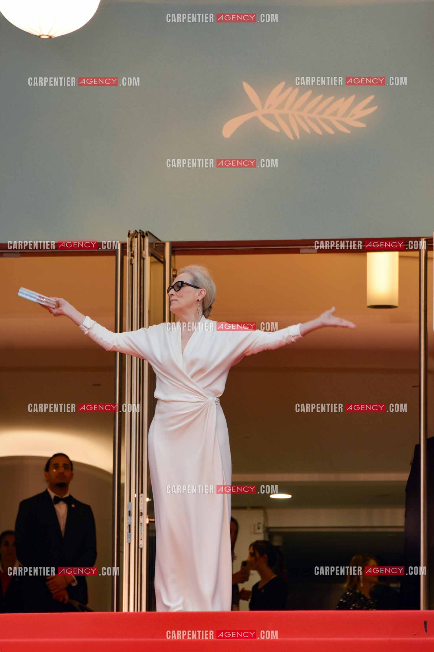 Ouverture du 77ème Festival de Cannes du 14 au 25 mai 2024. L'actrice américaine Meryl Streep sur le tapis rouge pour la cérémonie d’ouverture.