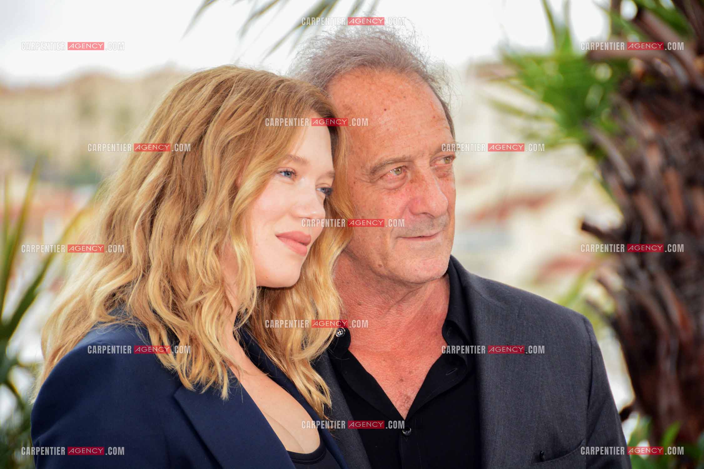 Ouverture du  77ème Festival de Cannes du 14 au 25 mai 2024. L'actrice Léa Seydoux et l'acteur Vincent Lindon au photocall.