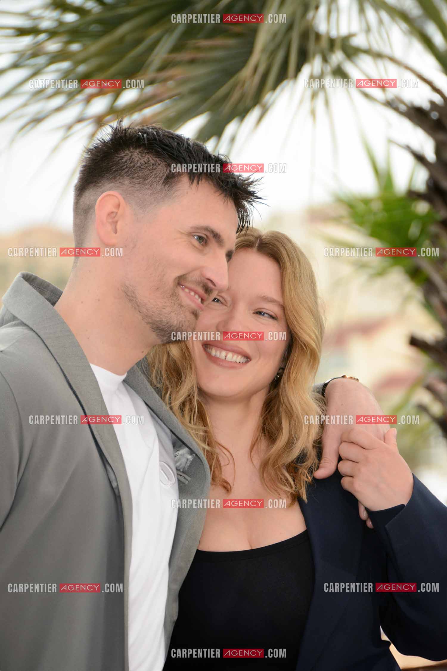 Ouverture du  77ème Festival de Cannes du 14 au 25 mai 2024. Raphael Quenard et Lea Seydoux au photocall.