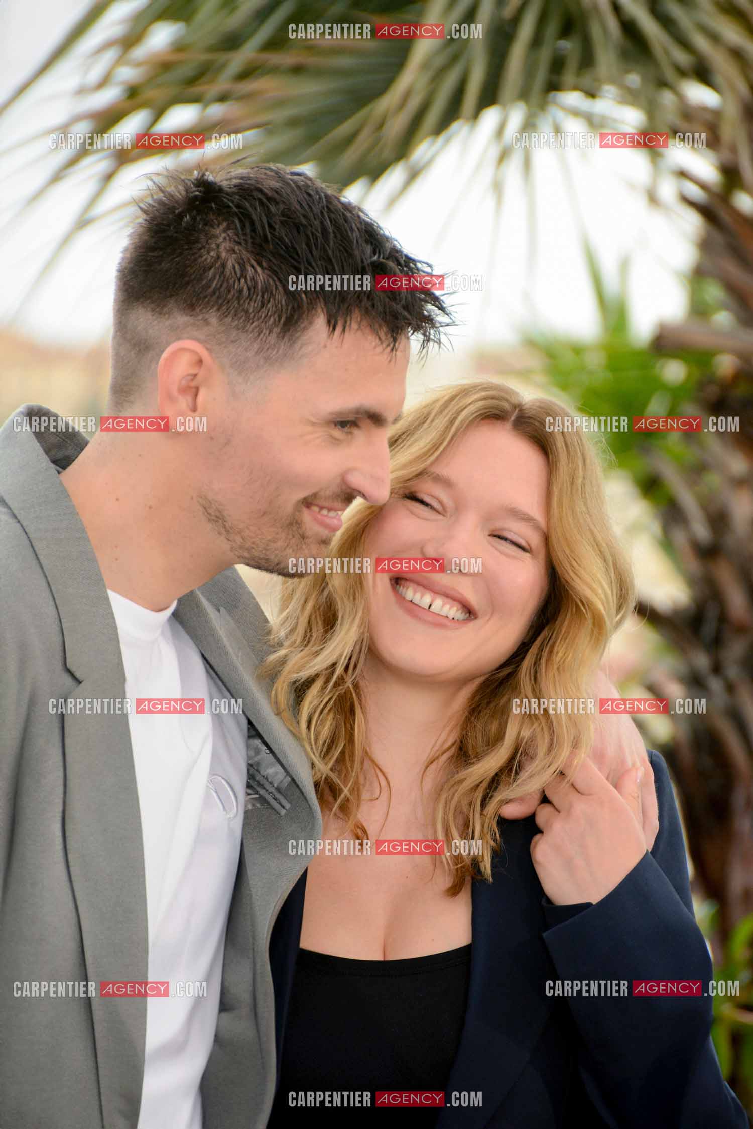 Ouverture du  77ème Festival de Cannes du 14 au 25 mai 2024. Raphael Quenard et Lea Seydoux au photocall.