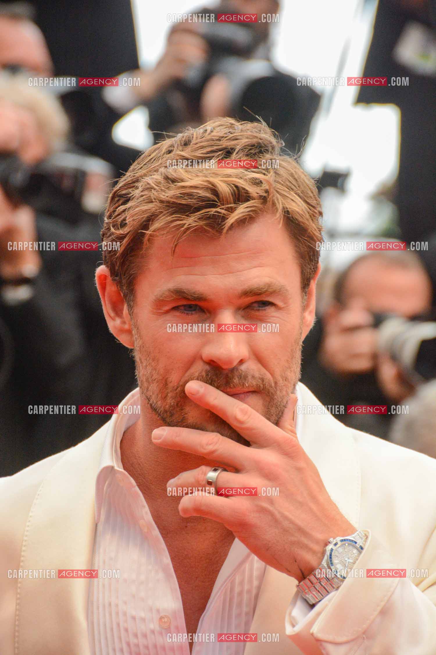 Festival de Cannes 2024. 77e édition du 14 au 25 Mai 2024. L'acteur australien Chris Hemsworth - Montée des marches “ FURIOSA “. Une saga de “ MAD MAX “.
