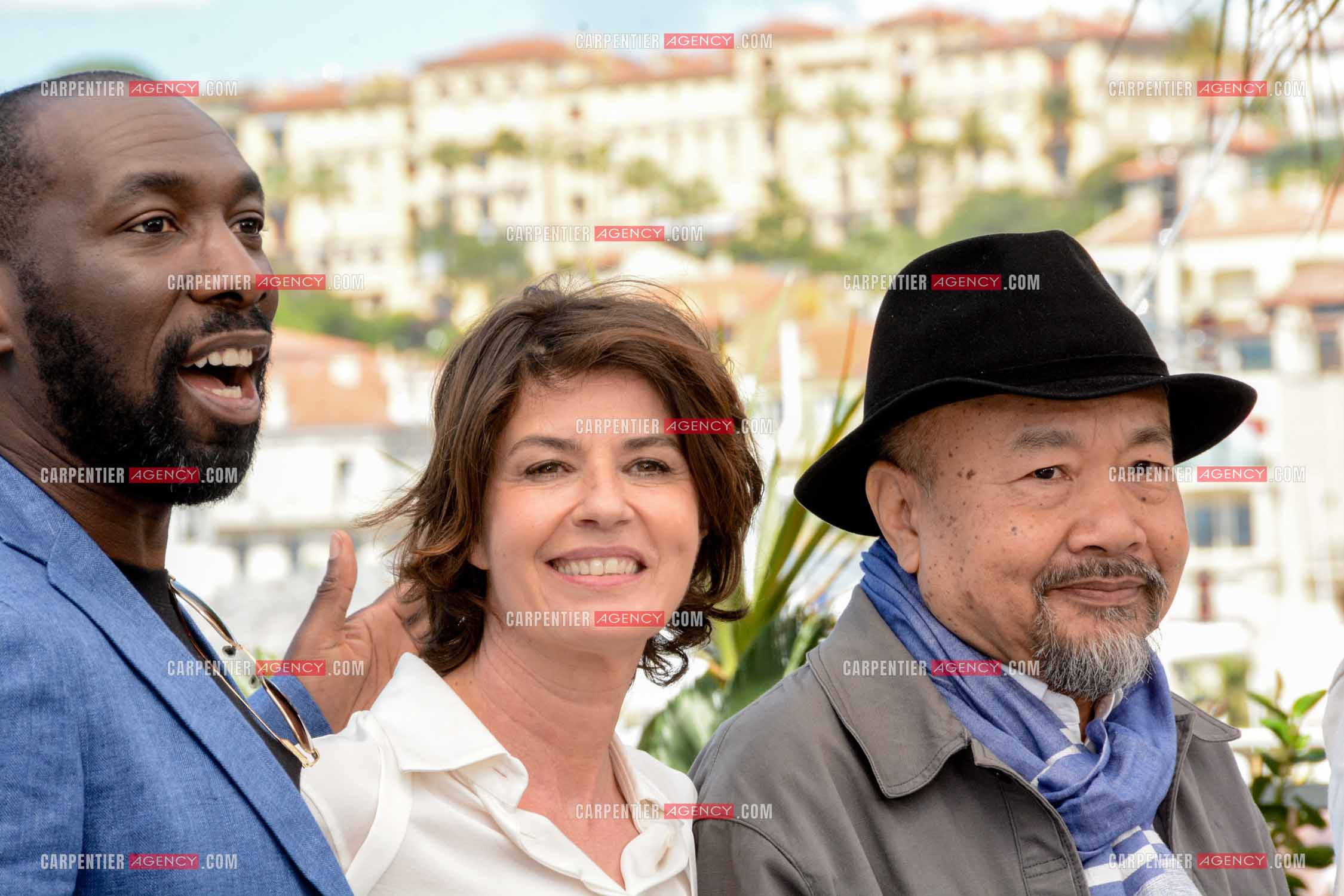Festival de Cannes 2024. 77e édition du 14 au 25 Mai 2024. Photocall du film "Rendez-Vous Avec Pol Pot". Cyril Guéï, Irène Jacob et Rithy Panh.