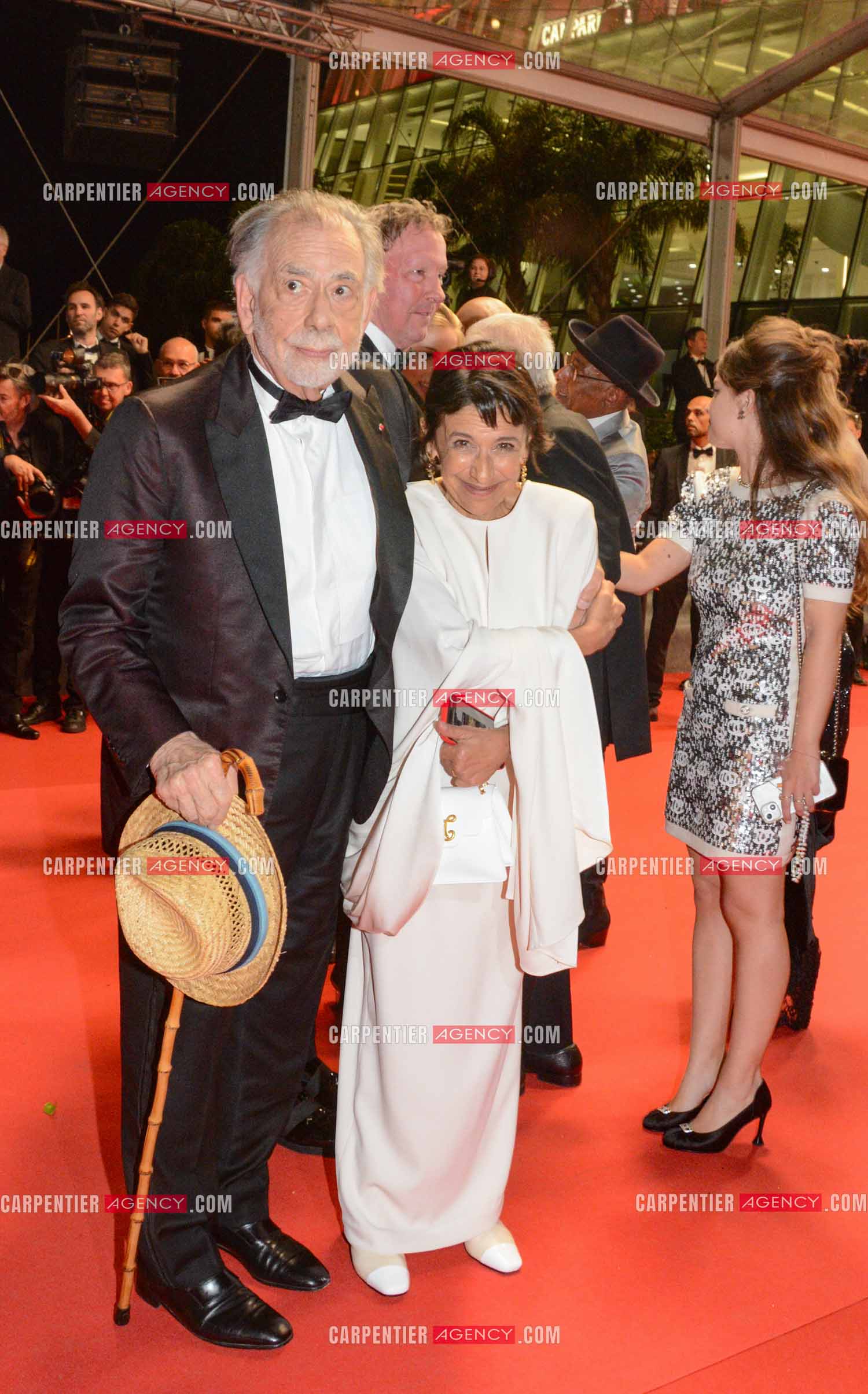 Festival de Cannes 2024. 77e édition du 14 au 25 Mai 2024. Le réalisateur et sénariste Francis Ford Coppola et l'actrice Kathryn Hunter pour la projection du film “ Megalopolis “.