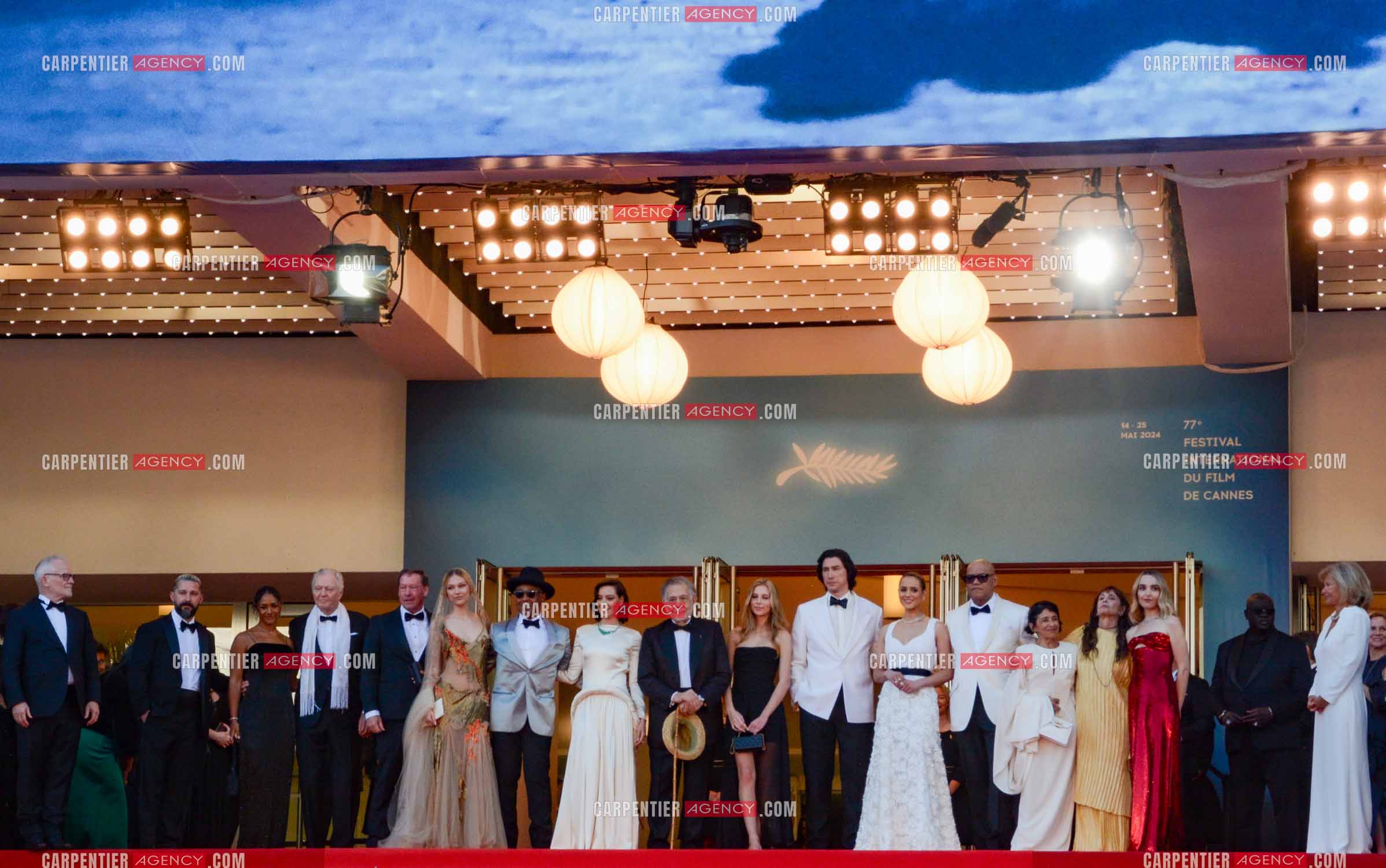 Festival de Cannes 2024. 77e édition du 14 au 25 Mai 2024. Jon Voight, Shia LaBeouf, Nathalie Emmanuel, Chloe Fineman, Grace VanderWaal, Romy Croquet, Laurence Fishburne, Francis Ford Coppola, Giancarlo Esposito, D. B. Sweeney, Talia Shire, Adam Driver  pour la projection du film “ Megalopolis “.