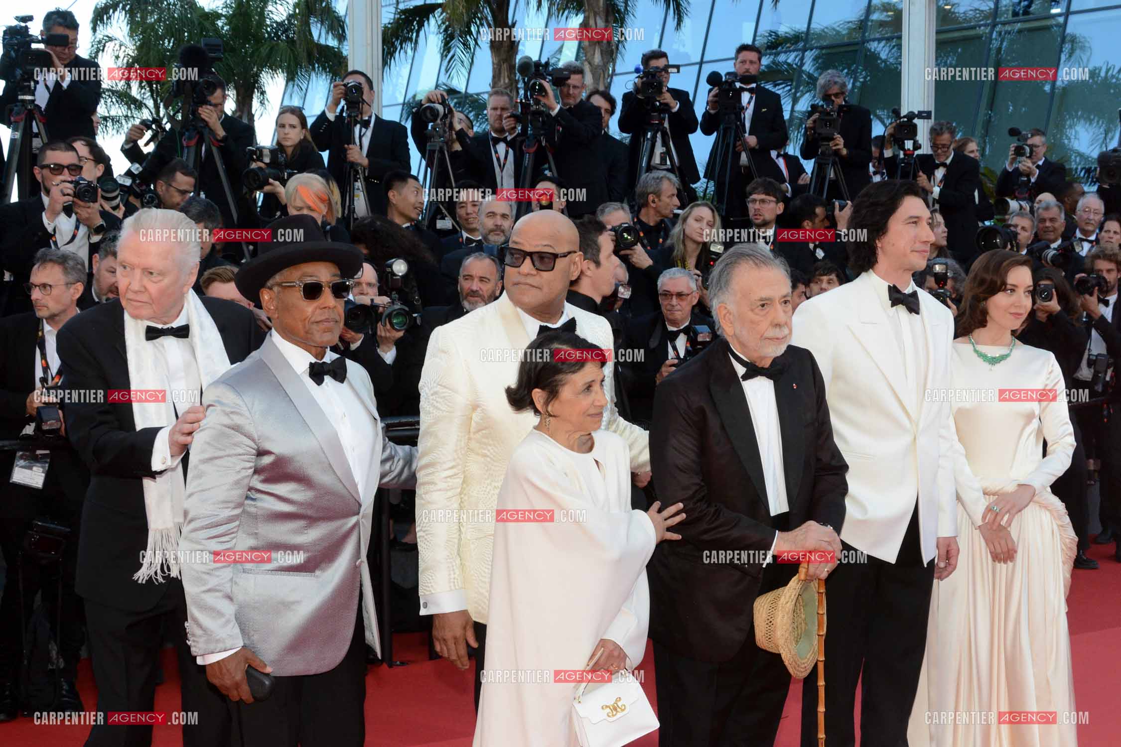 Festival de Cannes 2024. 77e édition du 14 au 25 Mai 2024. Jon Voight, Shia LaBeouf, Nathalie Emmanuel, Chloe Fineman, Grace VanderWaal, Romy Croquet, Laurence Fishburne, Francis Ford Coppola, Giancarlo Esposito, D. B. Sweeney, Talia Shire, Adam Driver  pour la projection du film “ Megalopolis “.