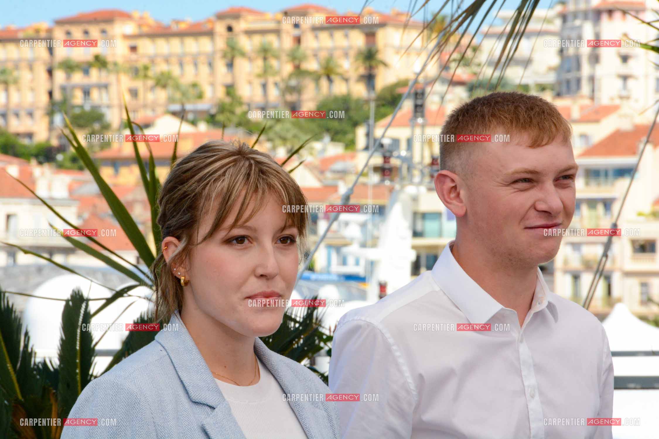 Festival de Cannes 2024. 77e édition du 14 au 25 Mai 2024. Photocall du film " Vingt Dieux ".  Maïwene Barthelemy et Clément Faveau.