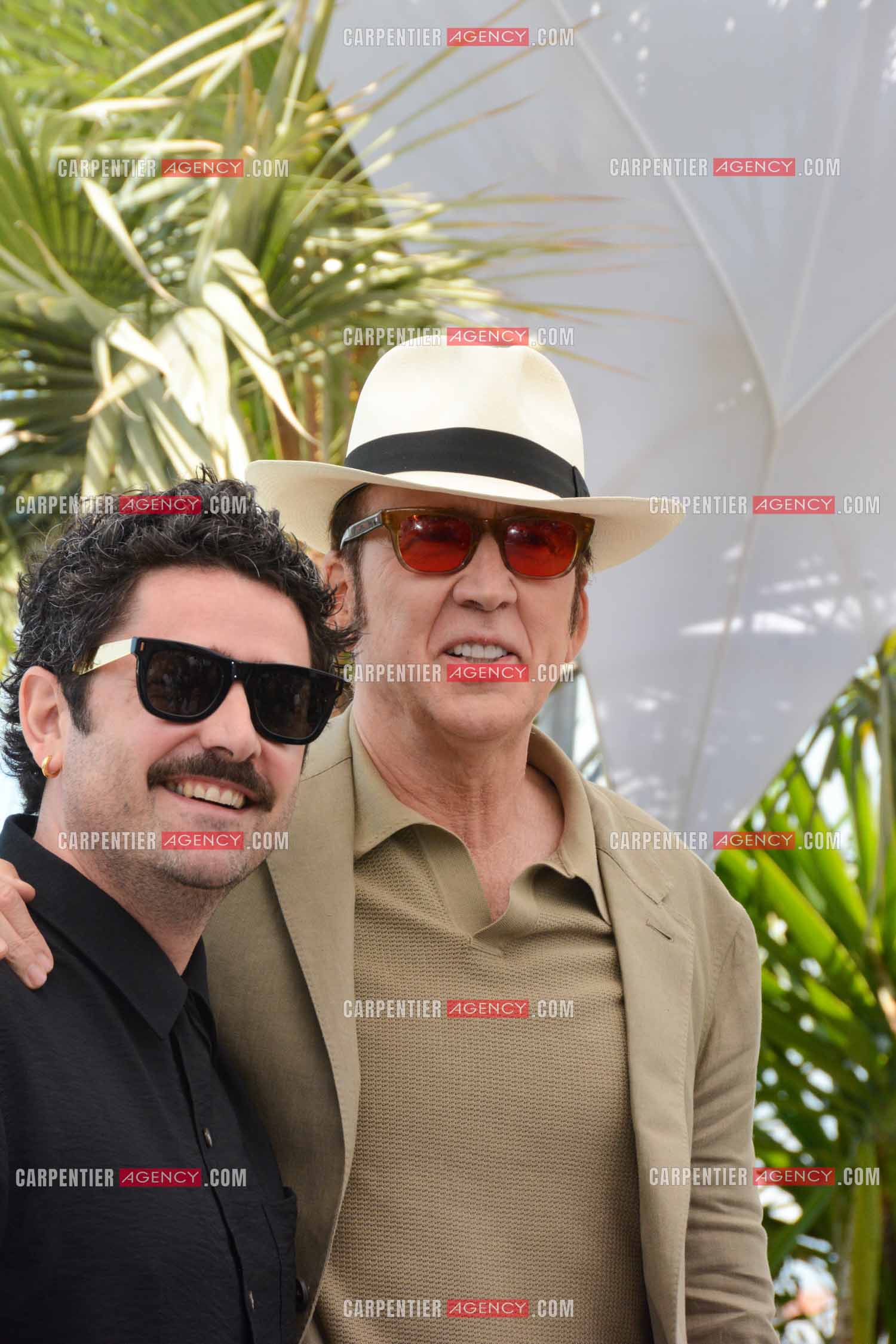 Festival de Cannes 2024. 77e édition du 14 au 25 Mai 2024. Photocall du film "The Surfer". Le réalisateur irlandais Lorcan Finnegan et l'acteur américain Nicolas Cage.