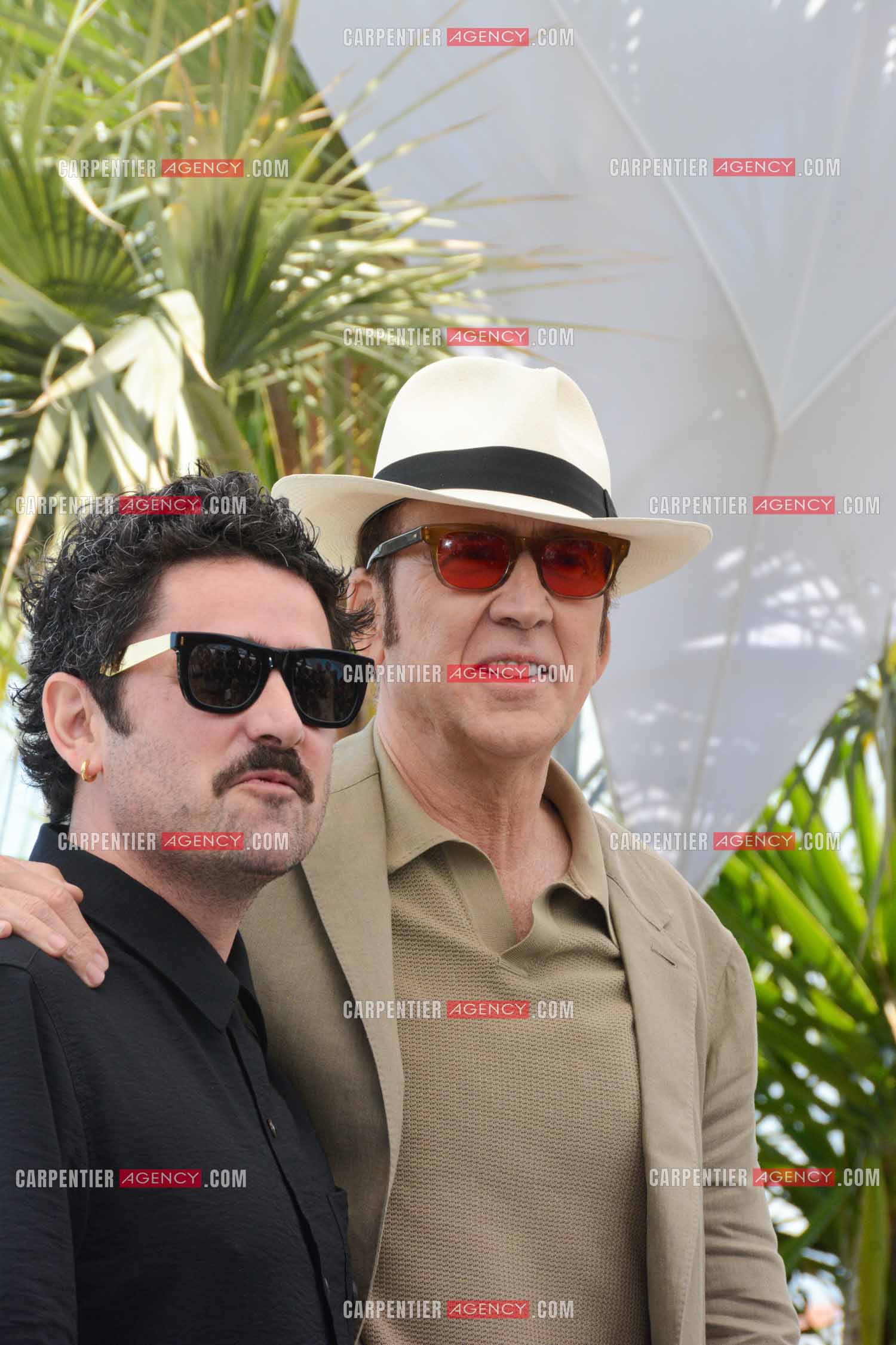 Festival de Cannes 2024. 77e édition du 14 au 25 Mai 2024. Photocall du film "The Surfer". Le réalisateur irlandais Lorcan Finnegan et l'acteur américain Nicolas Cage.