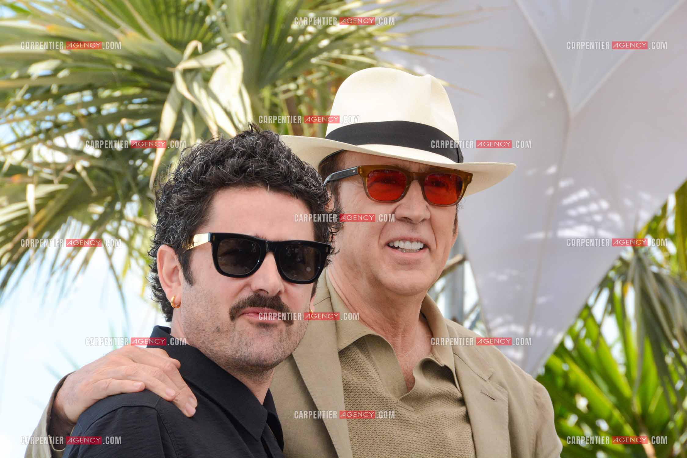 Festival de Cannes 2024. 77e édition du 14 au 25 Mai 2024. Photocall du film "The Surfer". Le réalisateur irlandais Lorcan Finnegan et l'acteur américain Nicolas Cage.