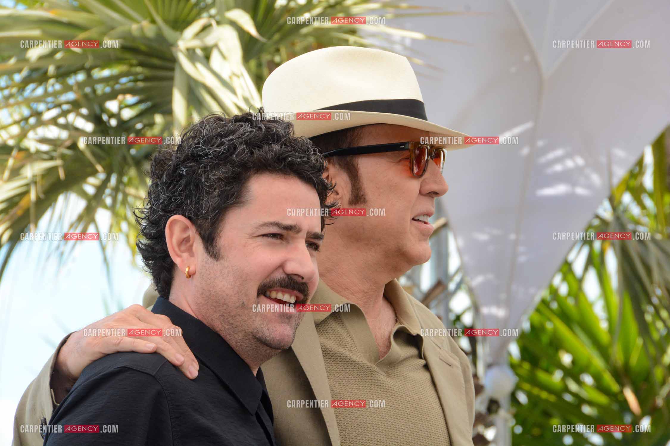 Festival de Cannes 2024. 77e édition du 14 au 25 Mai 2024. Photocall du film "The Surfer". Le réalisateur irlandais Lorcan Finnegan et l'acteur américain Nicolas Cage.