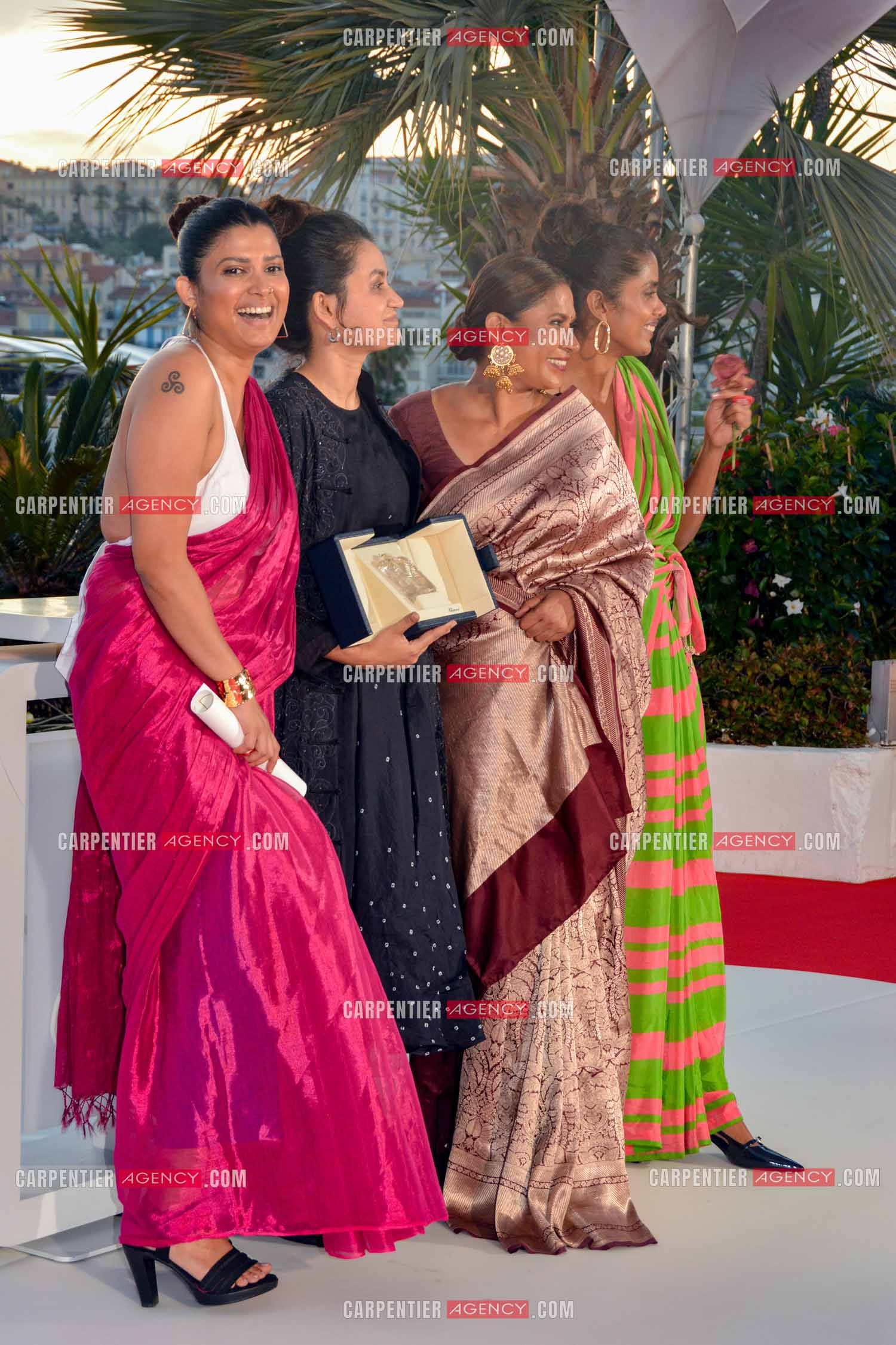 Clôture du  77ème Festival de Cannes et remises des Palmes d'or. Divya Prabha, Payal Kapadia, Chhaya Kadam et Kani Kusruti posent le Grand Prix pour “All We Imagine as Light“ à la Palme D'Or Winners.