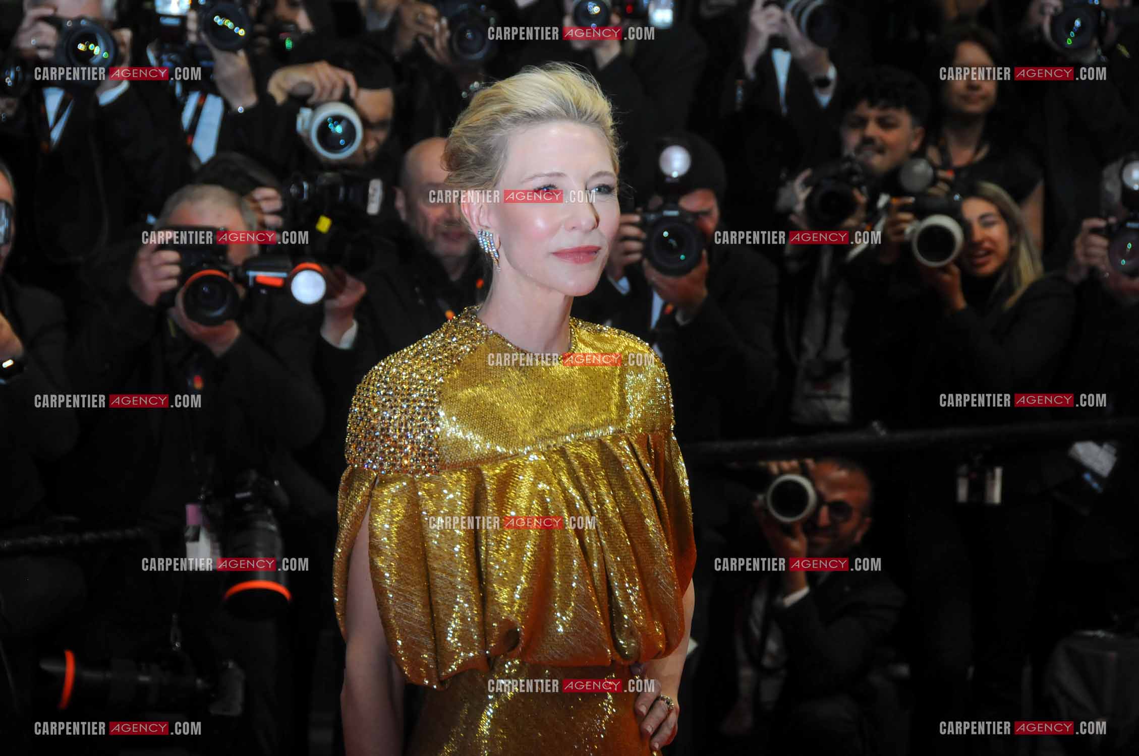 Ouverture du  77ème Festival de Cannes du 14 au 25 mai 2024. Montée des marches du film “ Emilia Perez “. Cate Blanchett