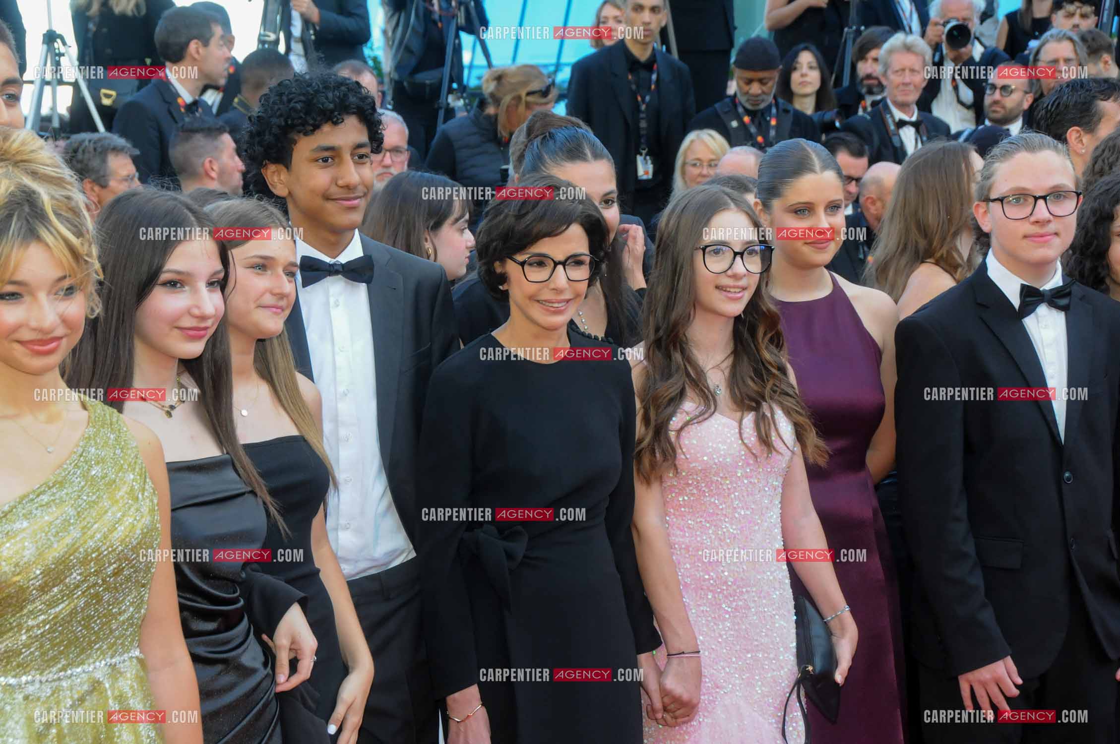 Ouverture du  77ème Festival de Cannes du 14 au 25 mai 2024. Montée des marches du film “ Emilia Perez “. Rachida Dati, ministre de la Culture.