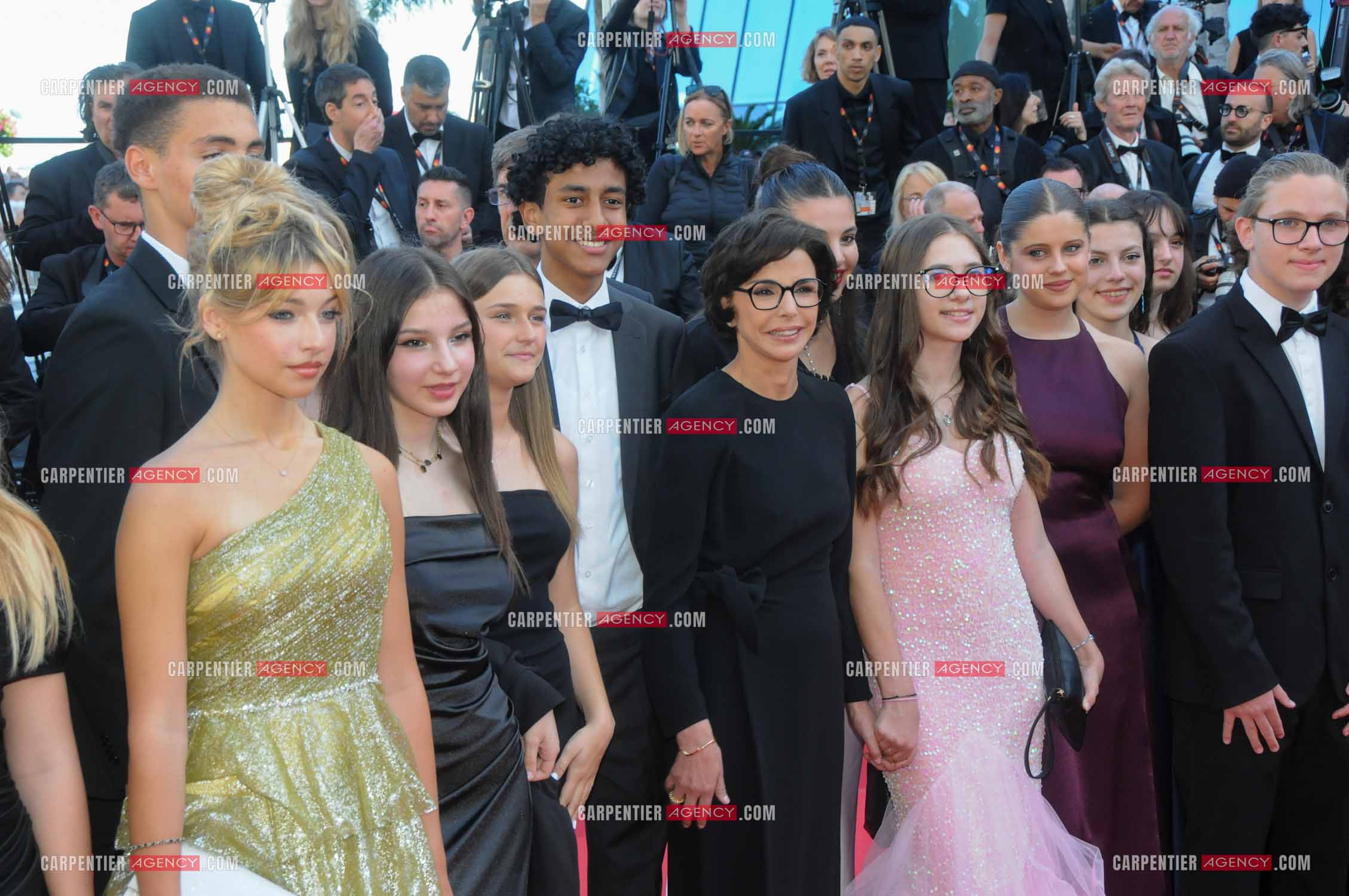 Ouverture du  77ème Festival de Cannes du 14 au 25 mai 2024. Montée des marches du film “ Emilia Perez “. Rachida Dati, ministre de la Culture.