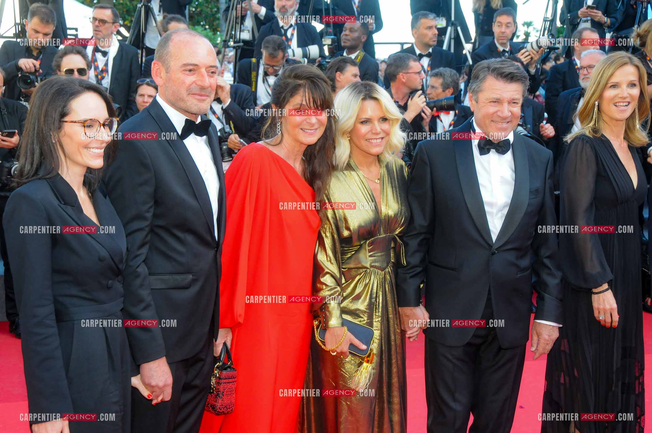 Ouverture du  77ème Festival de Cannes du 14 au 25 mai 2024. Montée des marches du film “ Emilia Perez “. Laura Tenoudji et son mari Christian Estrosi.