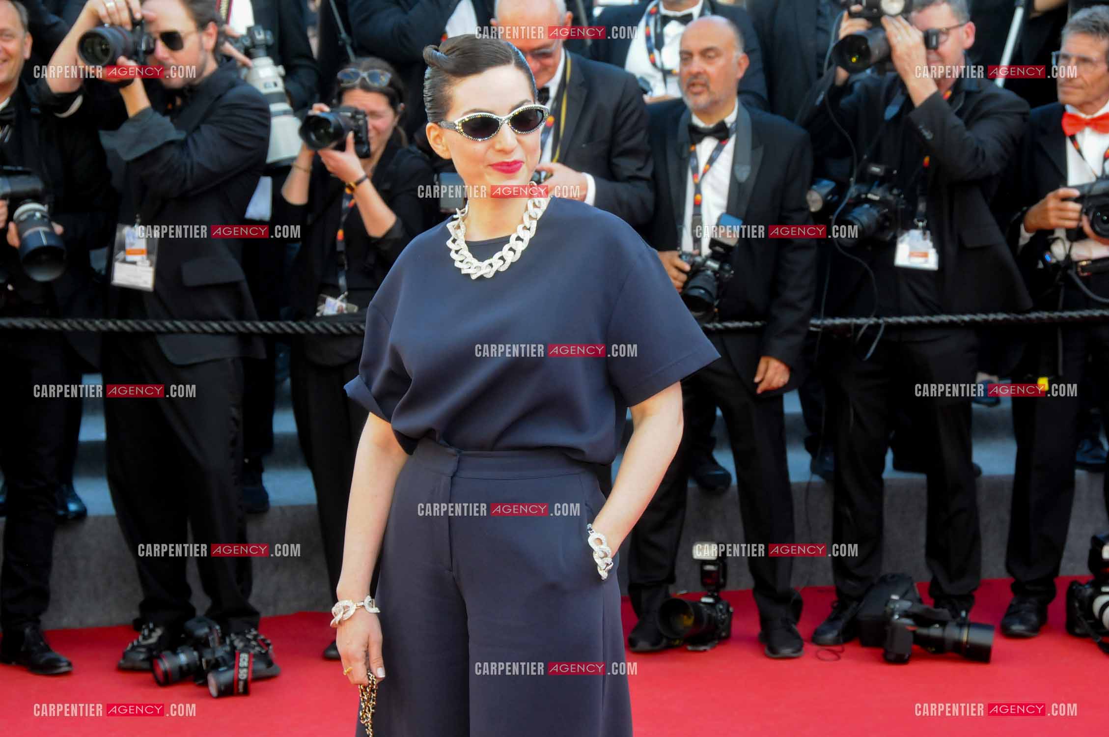Ouverture du  77ème Festival de Cannes du 14 au 25 mai 2024. Montée des marches du film “ Emilia Perez “. La réalisatrice et scénariste française Rebecca Zlotowski.