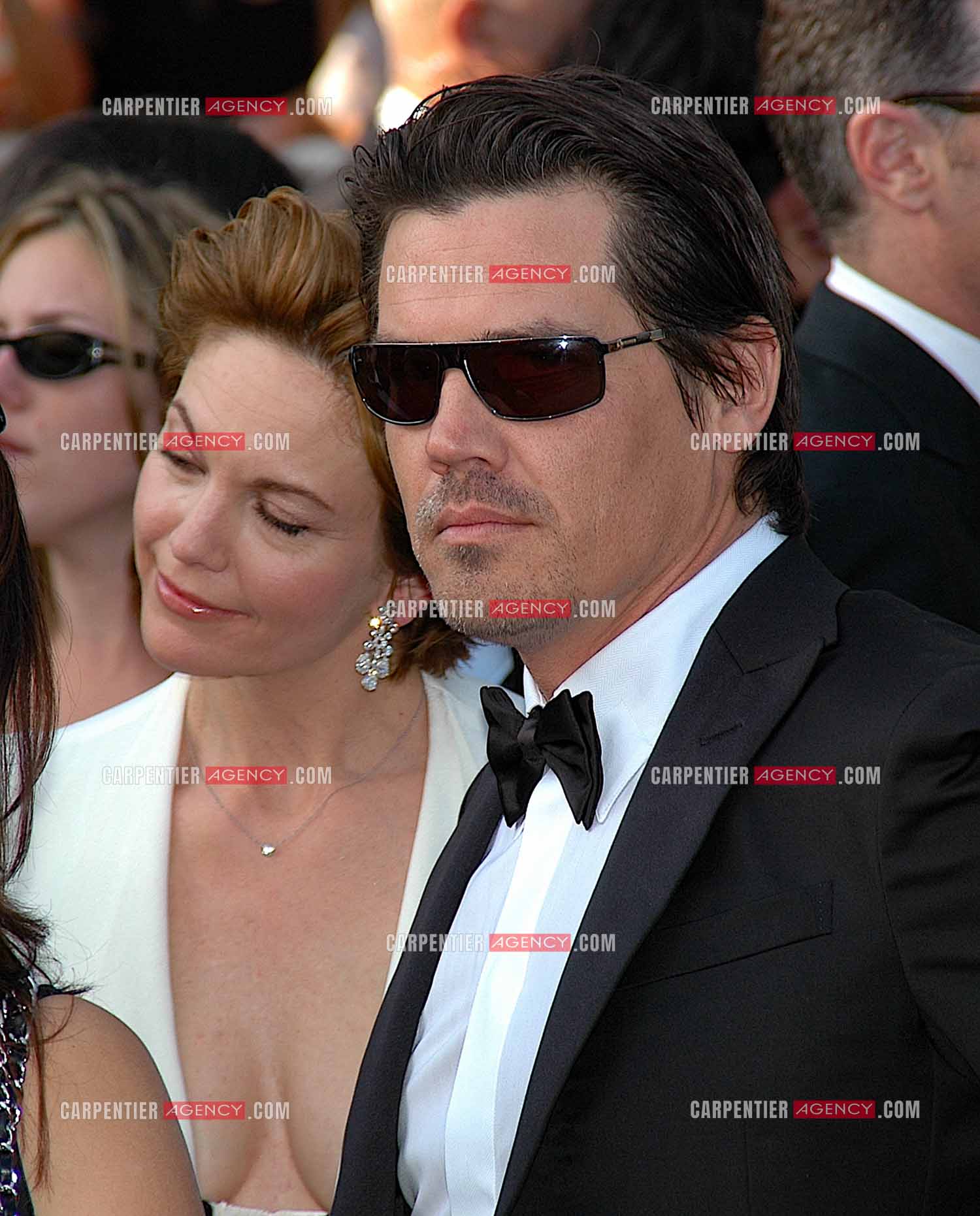Festival de Cannes 2007. 60e édition du festival, du 16 au 27 mai 2007. L'acteur Josh Brolin et Diane Lane arrivent pour la première du film “ SICKO “.