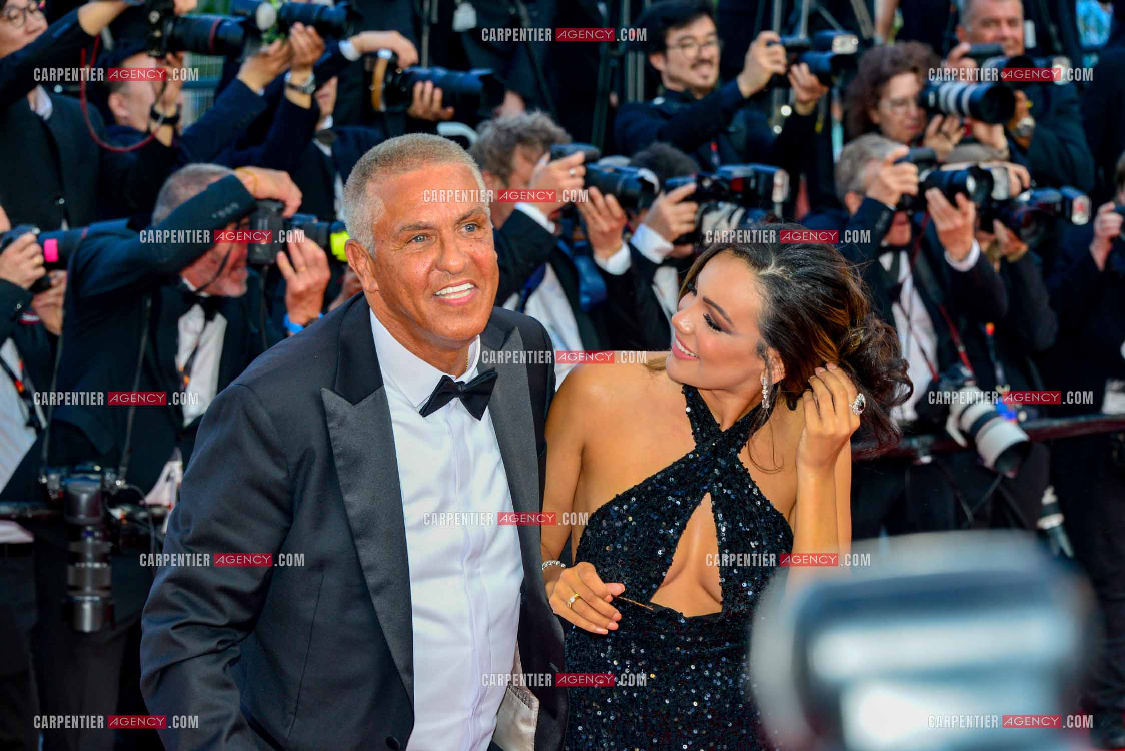 Festival de Cannes 2023. 76e édition du 16 au 27 mai 2023 au Palais des festivals, à Cannes. L'acteur Samy Naceri et sa compagne Sofia Athena assistent à la cérémonie de clôture et à la projection du film “ Élémentaire  “.