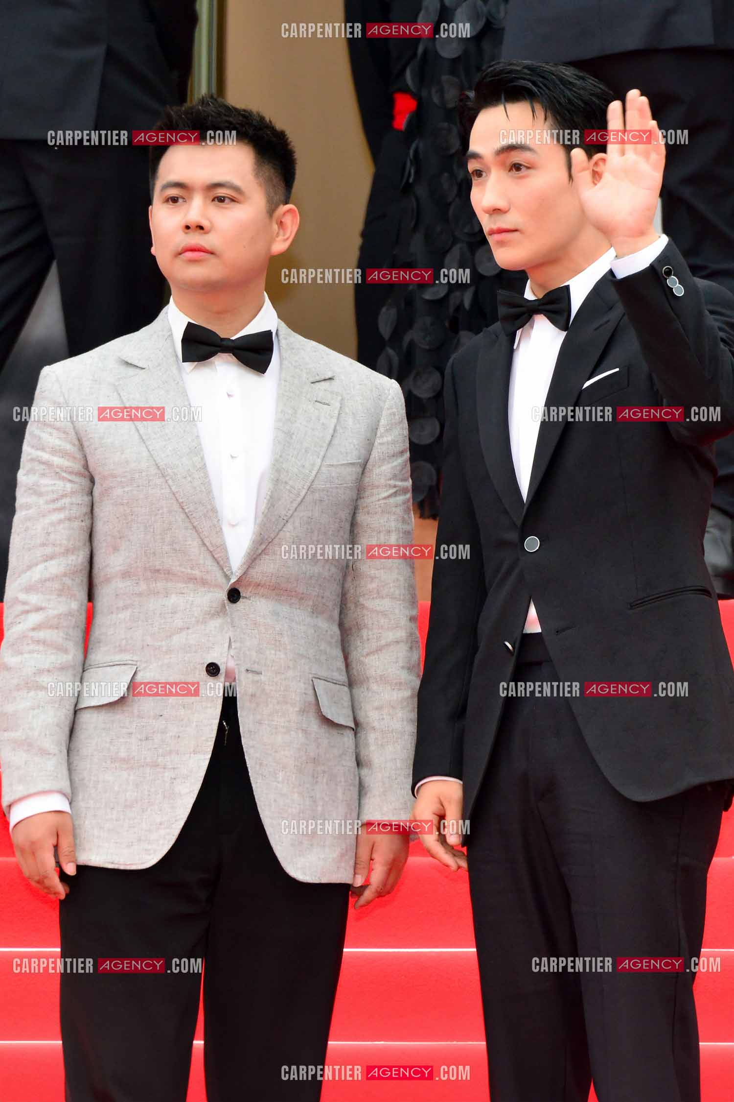 Festival de Cannes 2023. 76e édition, du 16 au 27 mai 2023 au Palais des festivals, à Cannes. Wei Shujun et Zhu Yilong assistent au photocall He bian de CuO Wu (seul le fleuve coule).