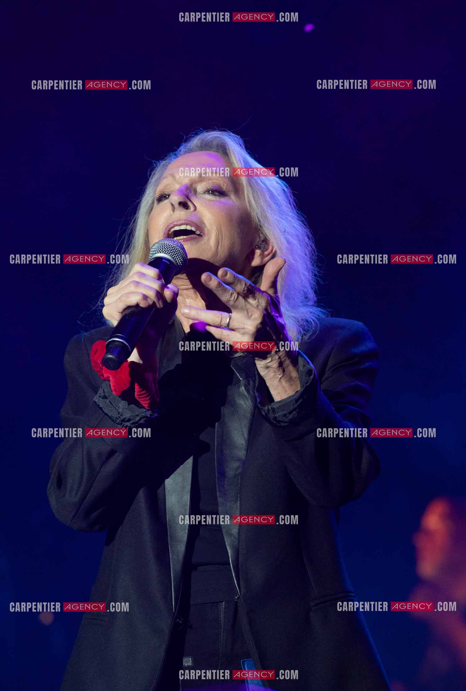 La chanteuse Véronique Sanson en concert lors du festival d'été de Soliès Pont le 17 juillet 2021.  ( Exclusif )