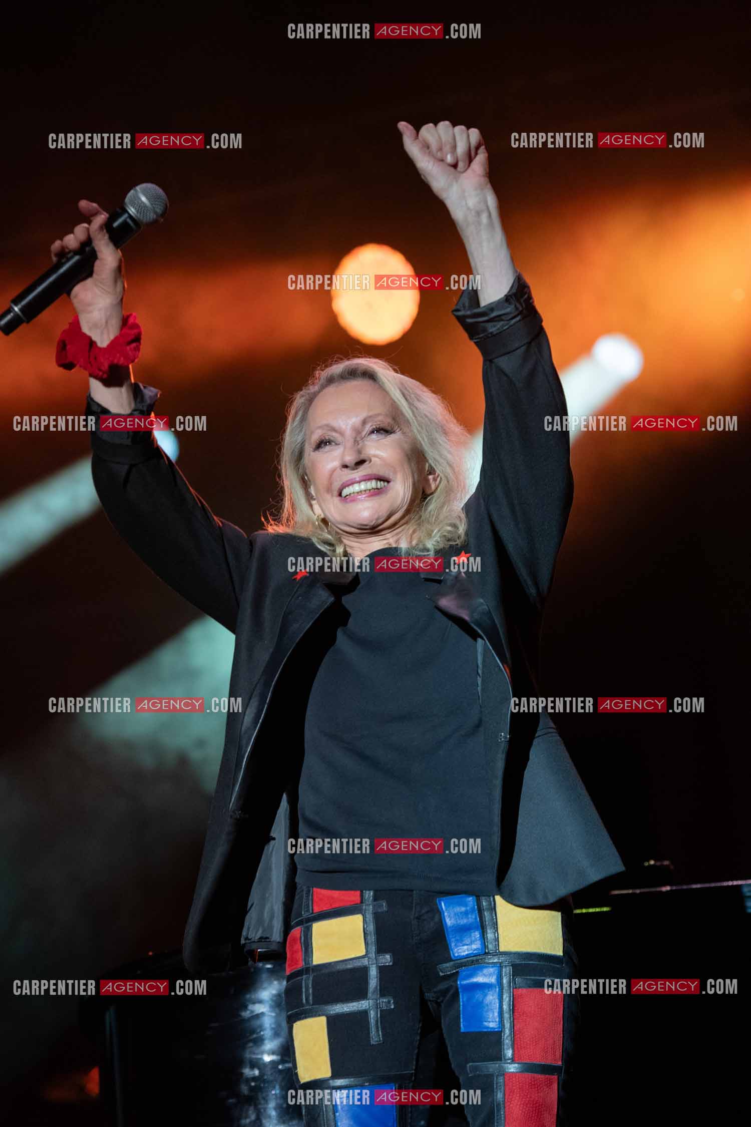 La chanteuse Véronique Sanson en concert lors du festival d'été de Soliès Pont le 17 juillet 2021.  ( Exclusif )