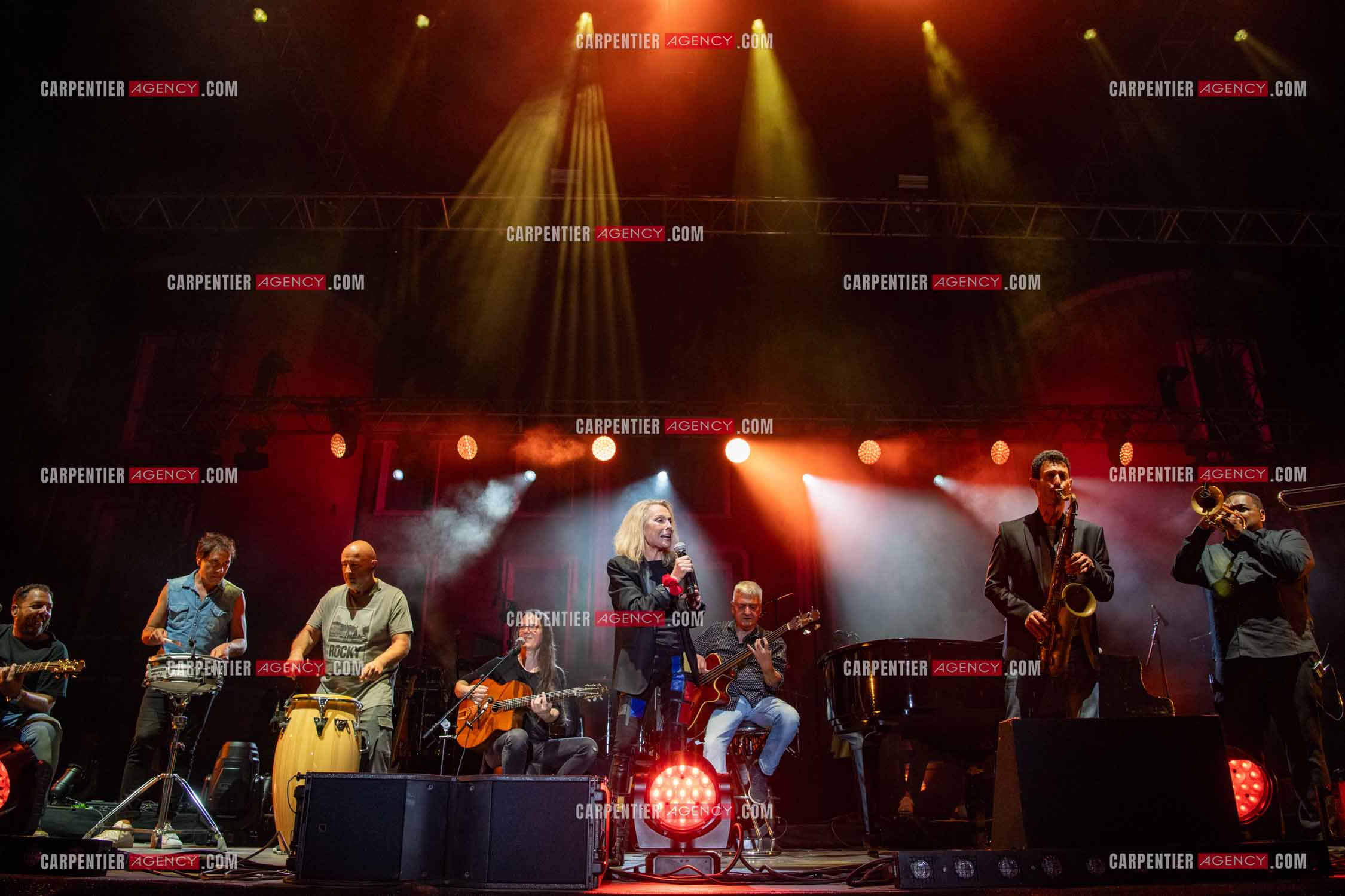 La chanteuse Véronique Sanson en concert lors du festival d'été de Soliès Pont le 17 juillet 2021.  ( Exclusif )
