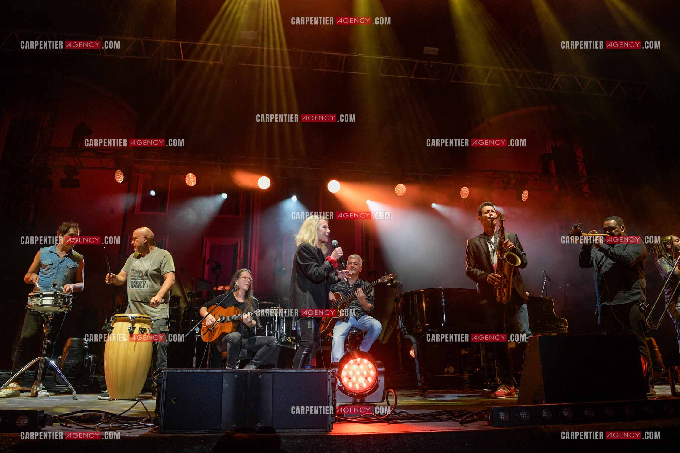 La chanteuse véronique Sanson en concert pour le festival du château de Solliès-Pont en 2021.   ( Exclusif )