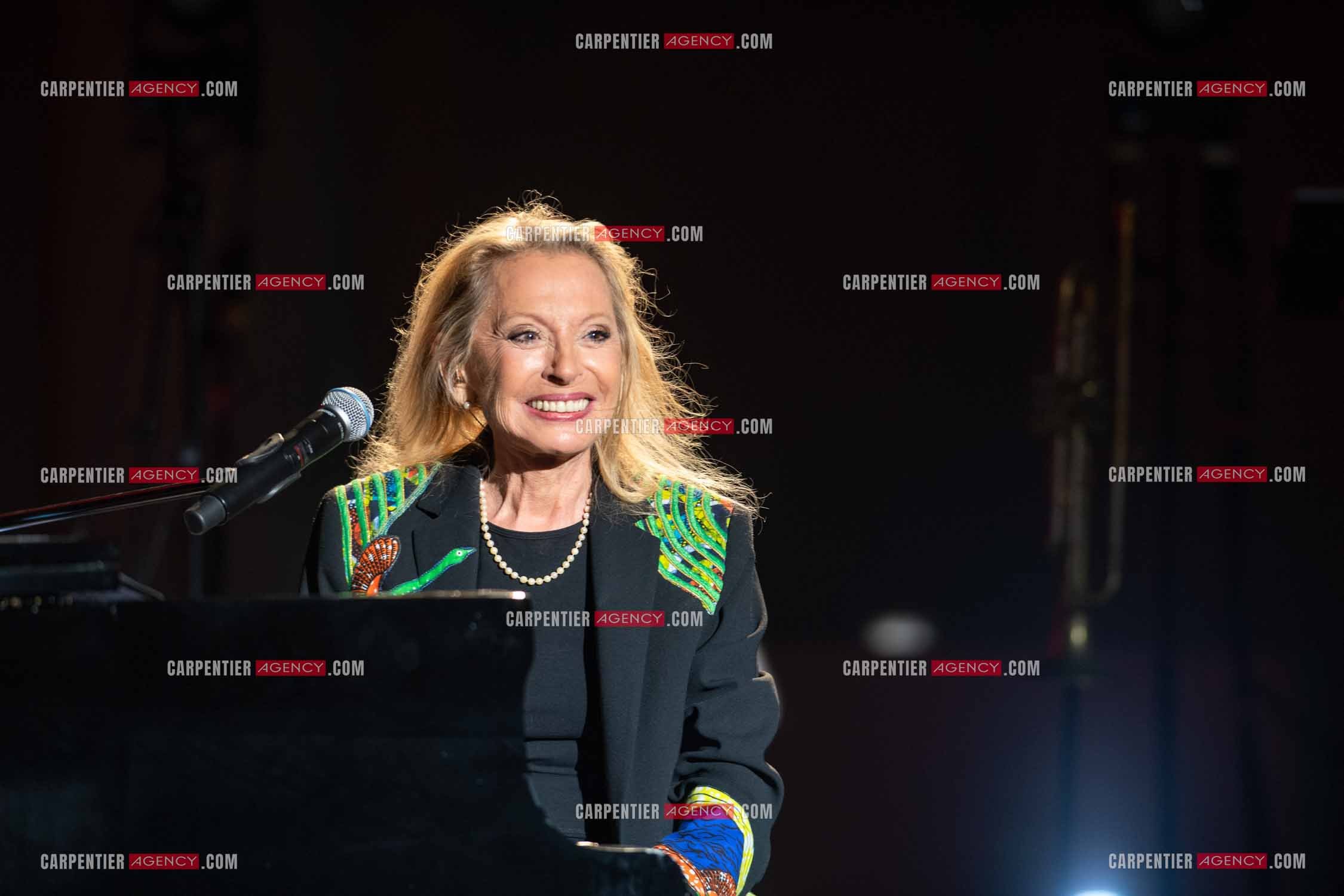 La chanteuse Véronique Sanson au festival de Ramatuelle pour sa dernière date de sa tournée d'été "Hasta Luego".    ( Exclusif )