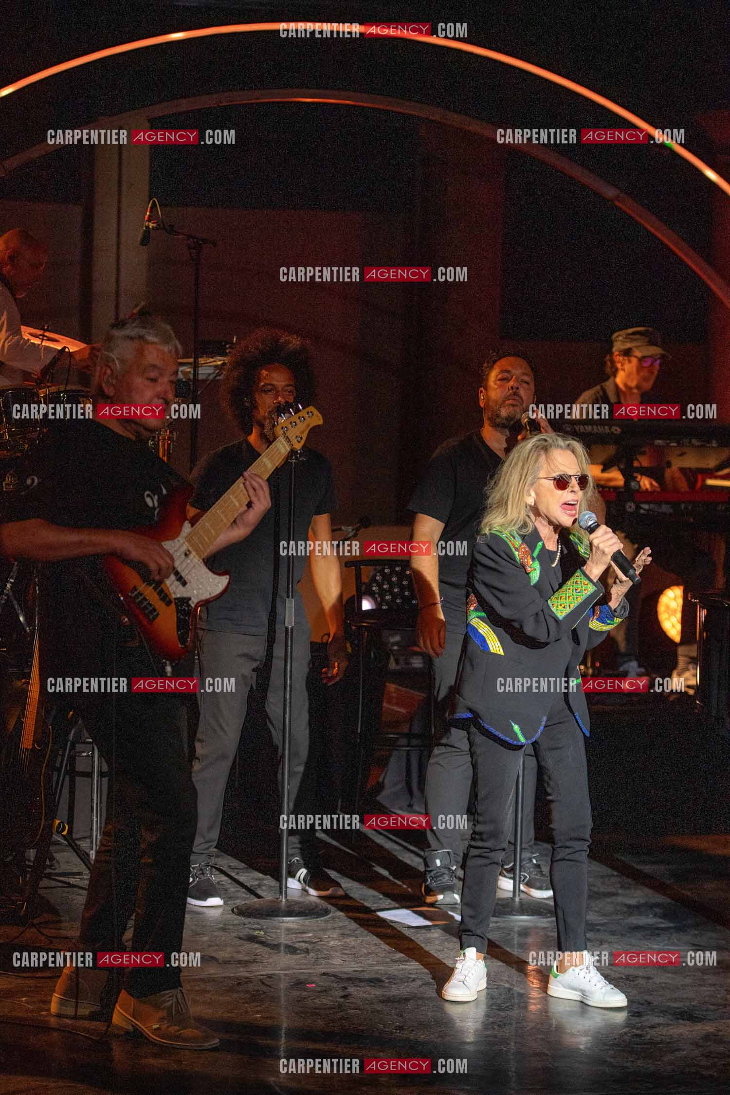 La chanteuse Véronique Sanson au festival de Ramatuelle pour sa dernière date de sa tournée d'été "Hasta Luego".      ( Exclusif )