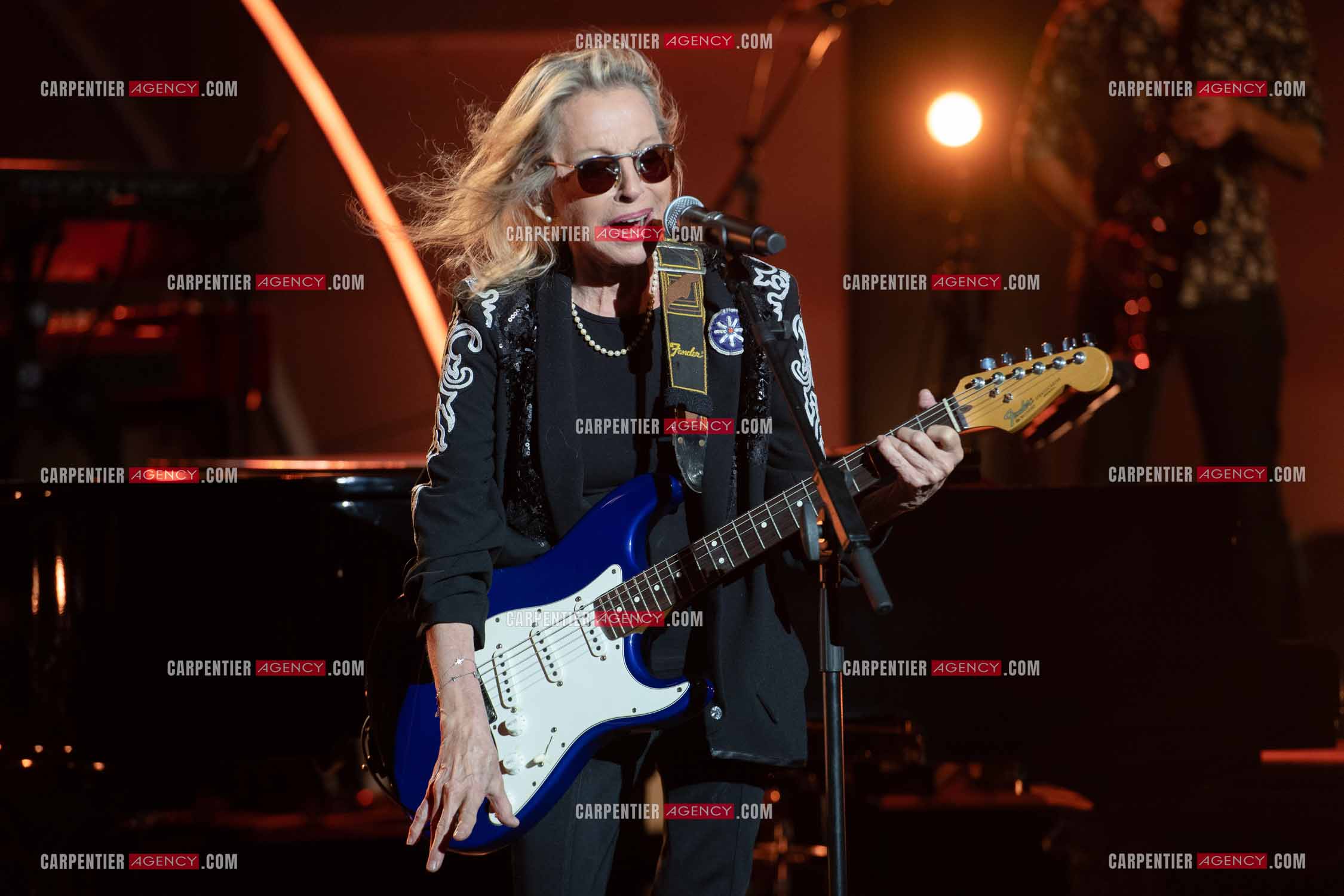 La chanteuse Véronique Sanson au festival de Ramatuelle pour sa dernière date de sa tournée d'été "Hasta Luego".    ( Exclusif )