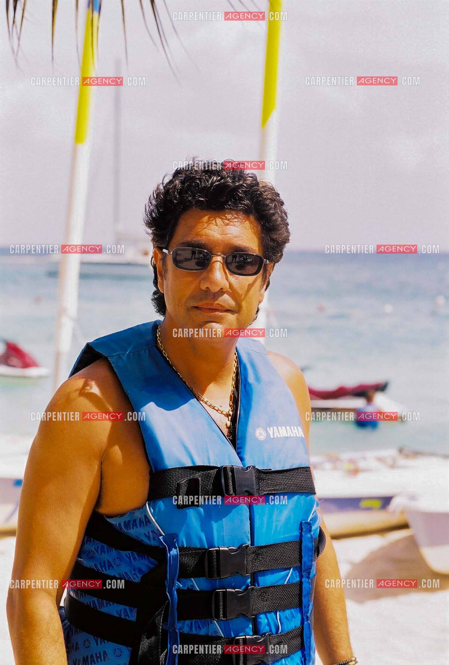 Le chanteur Frédéric François lors des escales de sa croisière aux Caraïbes en 2001.  ( Exclusif )