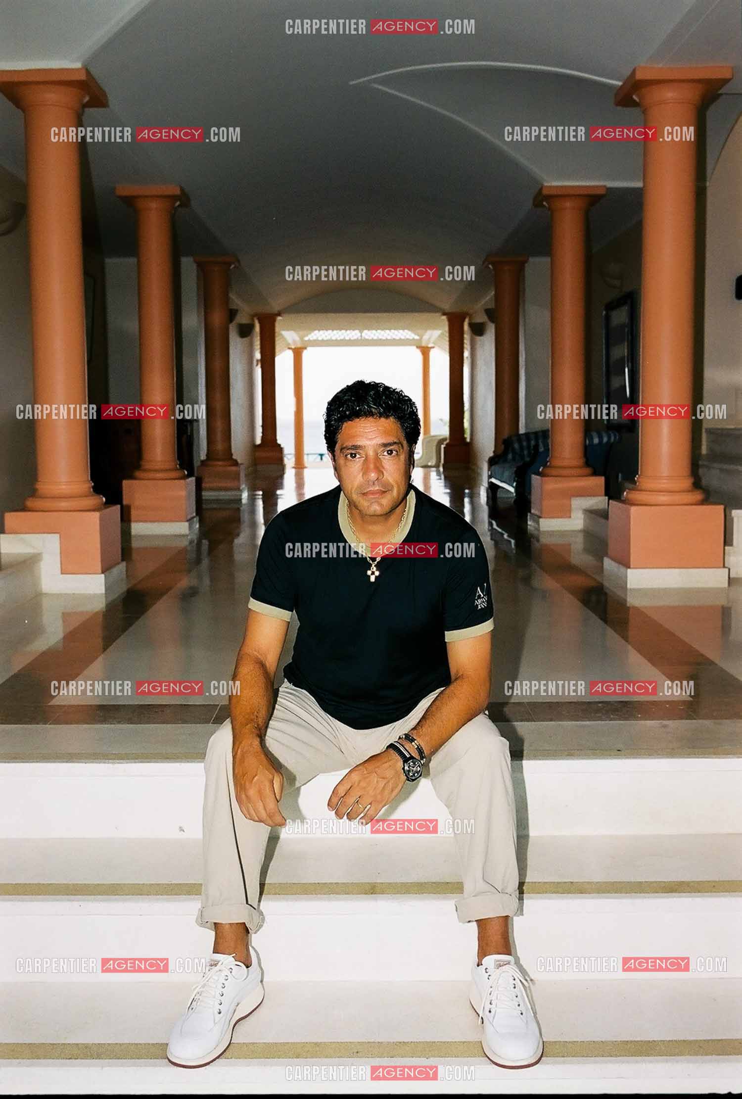 Le chanteur Frédéric François lors des escales de sa croisière aux Caraïbes en 2001.  ( Exclusif )