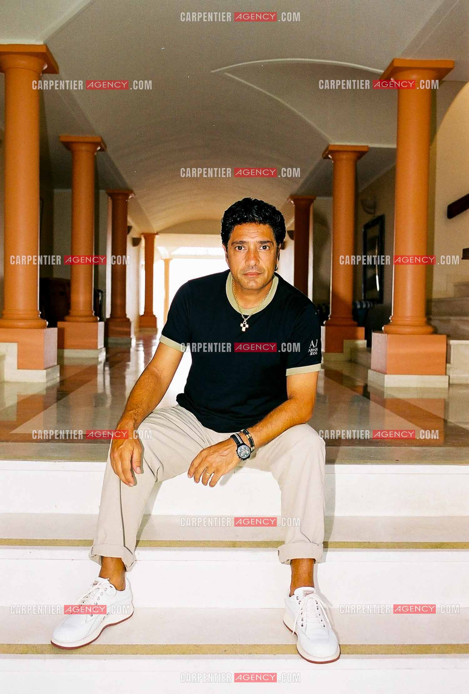 Le chanteur Frédéric François lors des escales de sa croisière aux Caraïbes en 2001.  ( Exclusif )