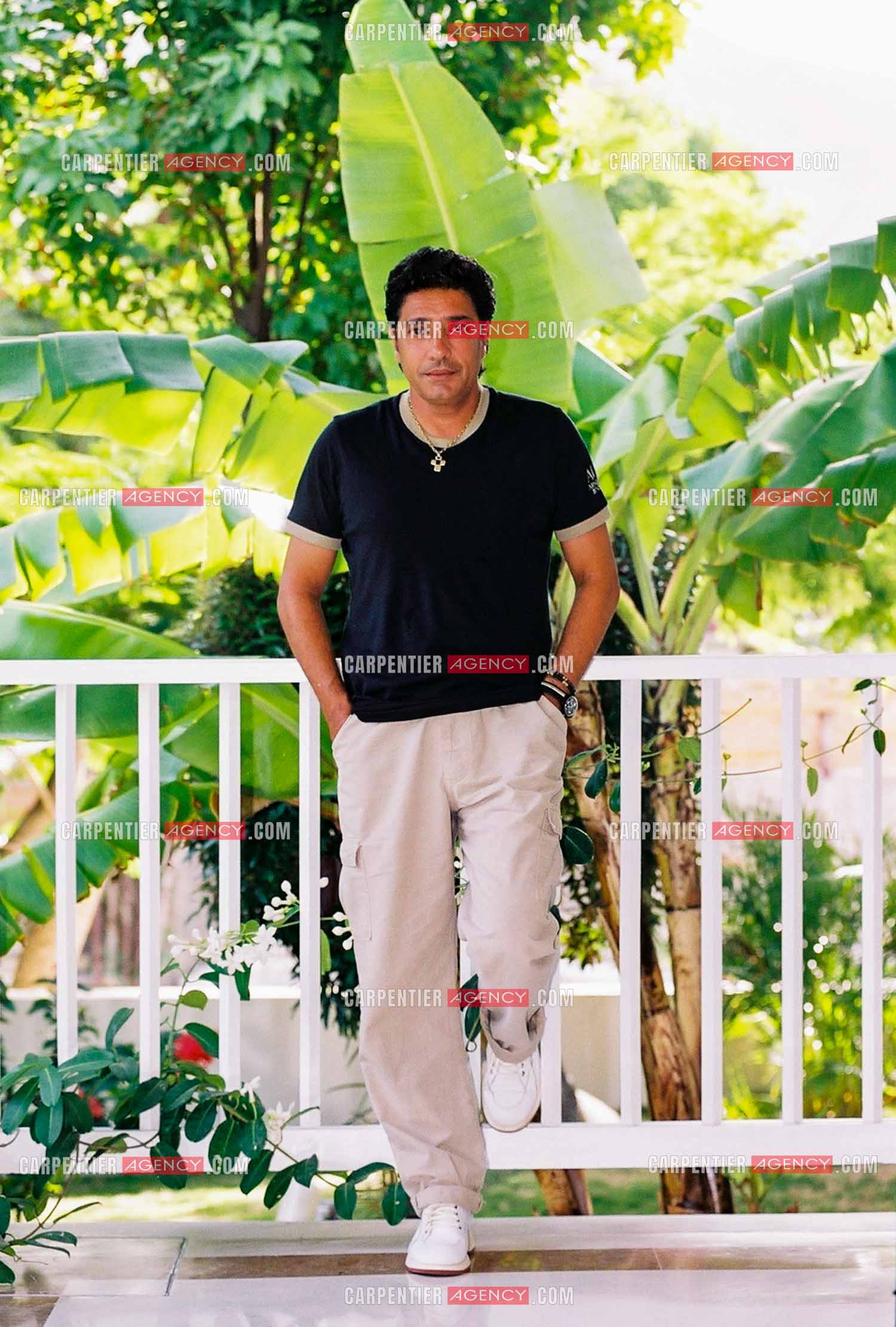 Le chanteur Frédéric François lors des escales de sa croisière aux Caraïbes en 2001.  ( Exclusif )