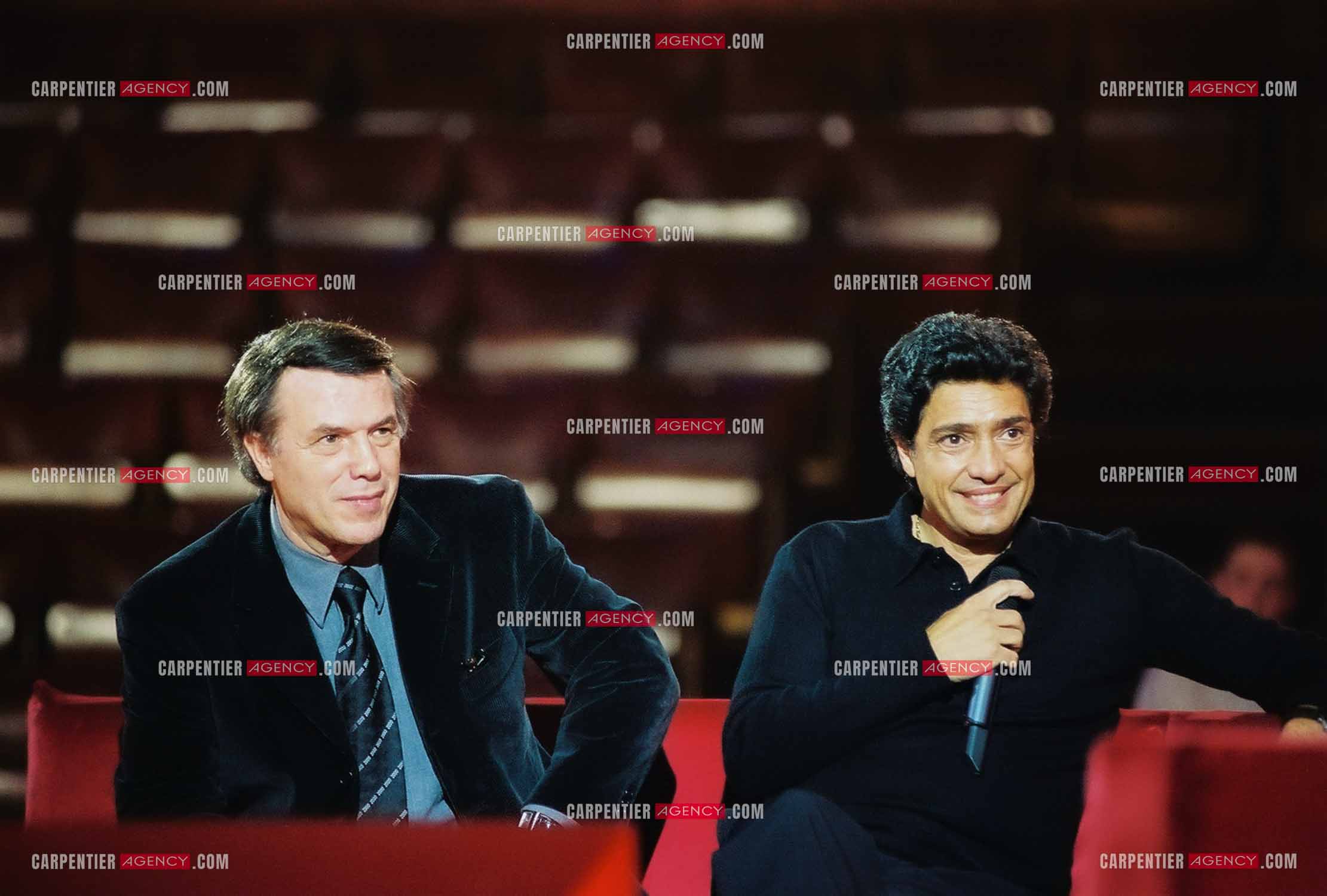 RTL Télévision rend hommage à Frédéric François autour de sa famille et ses amis. Frédéric et son ami Salvatore Adamo.  ( Exclusif )