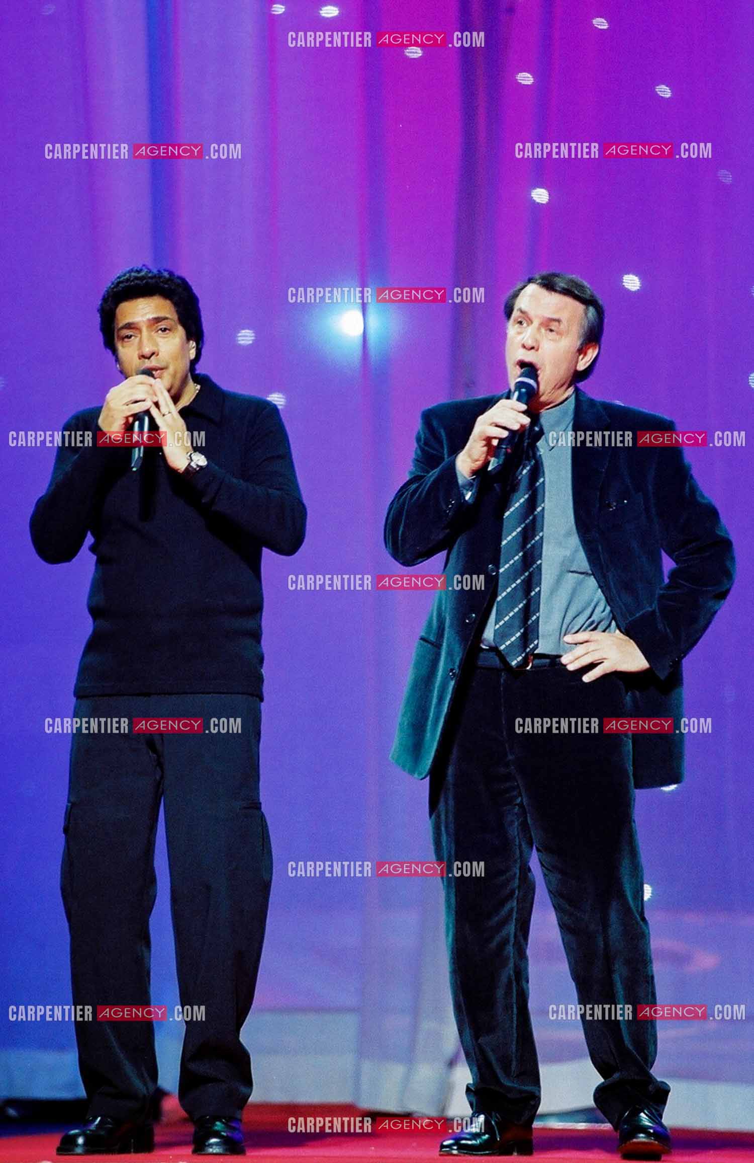 RTL Télévision rend hommage à Frédéric François autour de sa famille et ses amis. Frédéric et son ami Salvatore Adamo.  ( Exclusif )