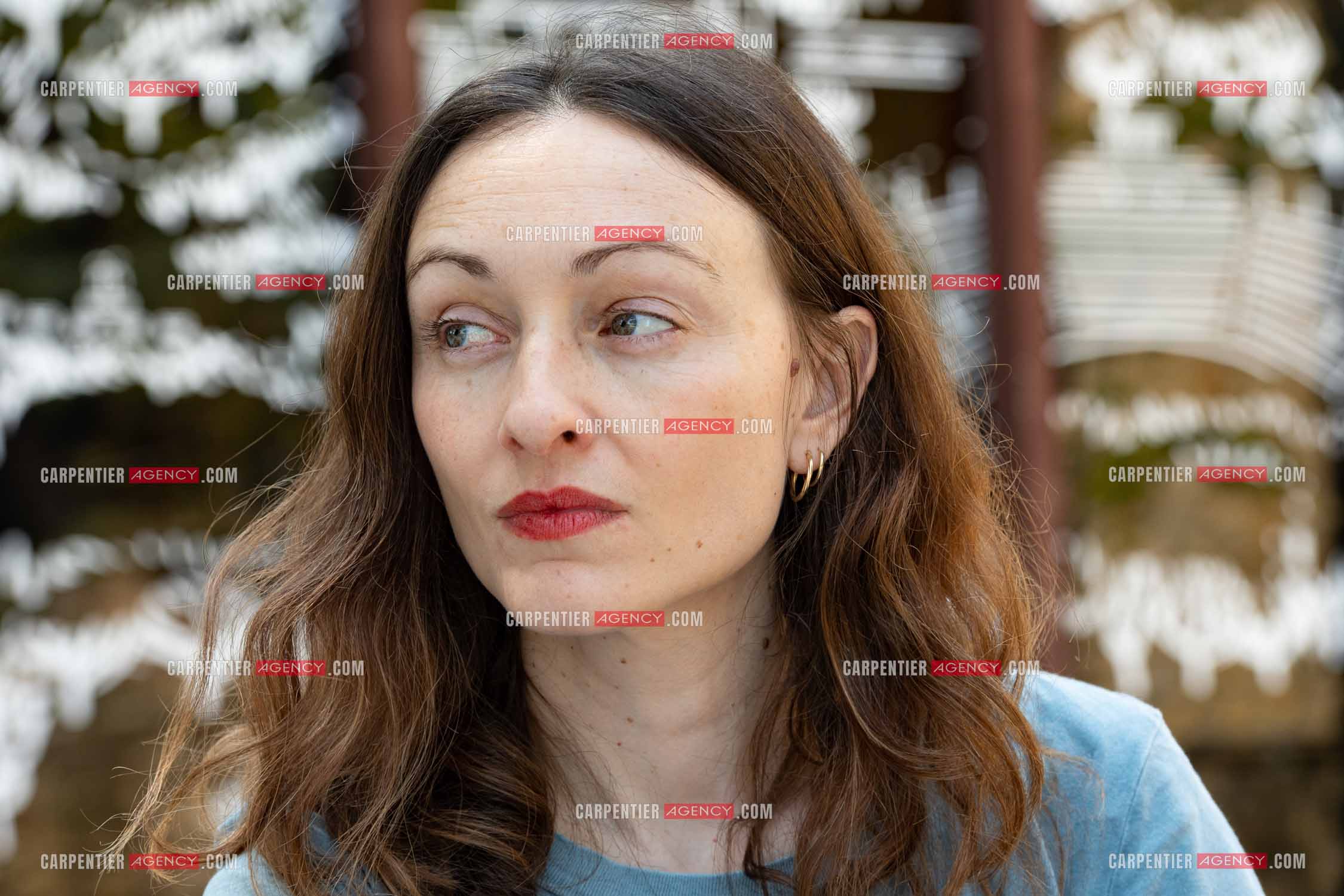 L'actrice et metteur en scène Delphine Hecquet a  Châteauvallon dans le Var.    ( Exclusif )