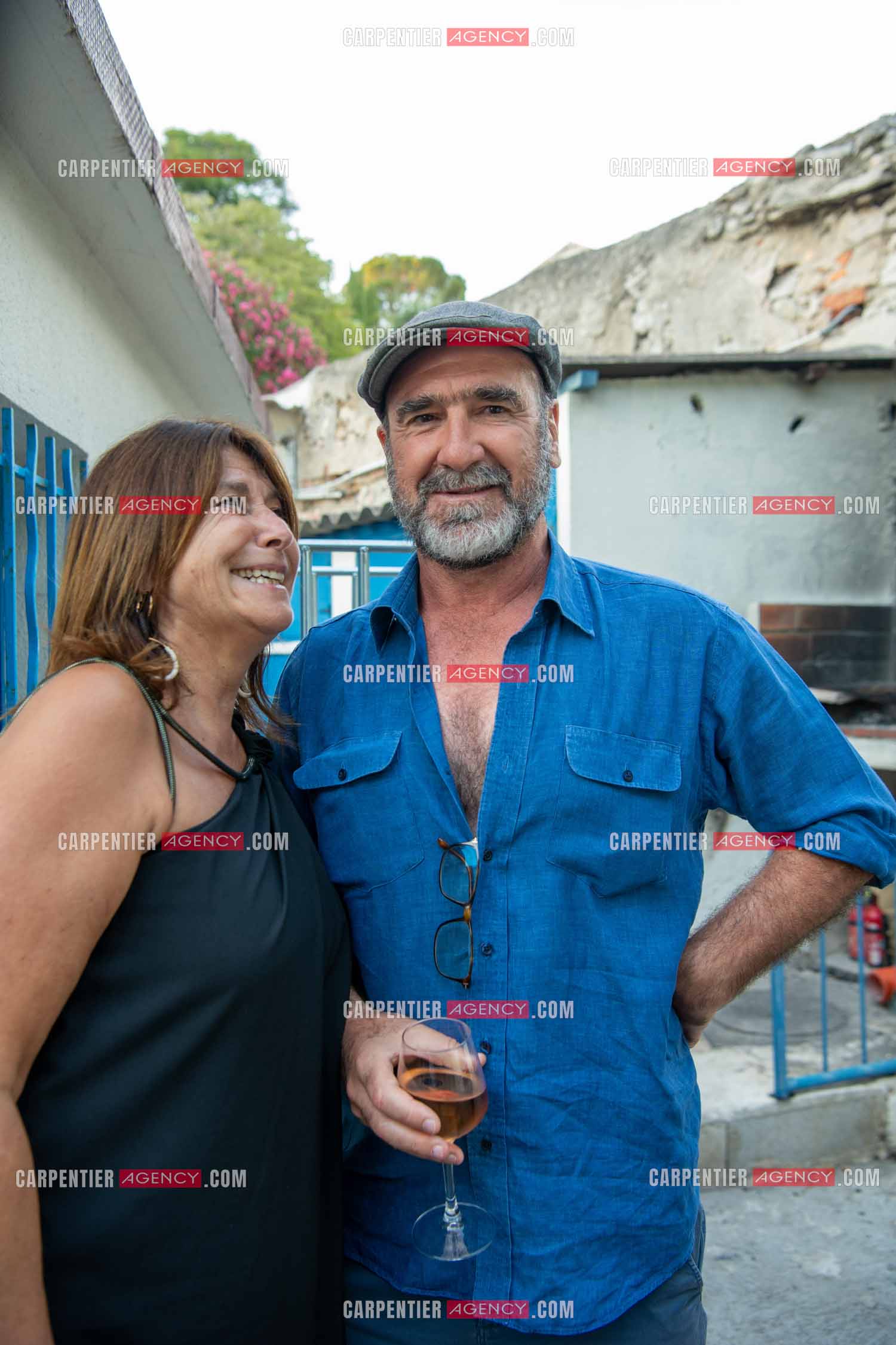 L'ex maire de Marseille Michèle Rubirola et Eric Cantona.    ( Exclusif )