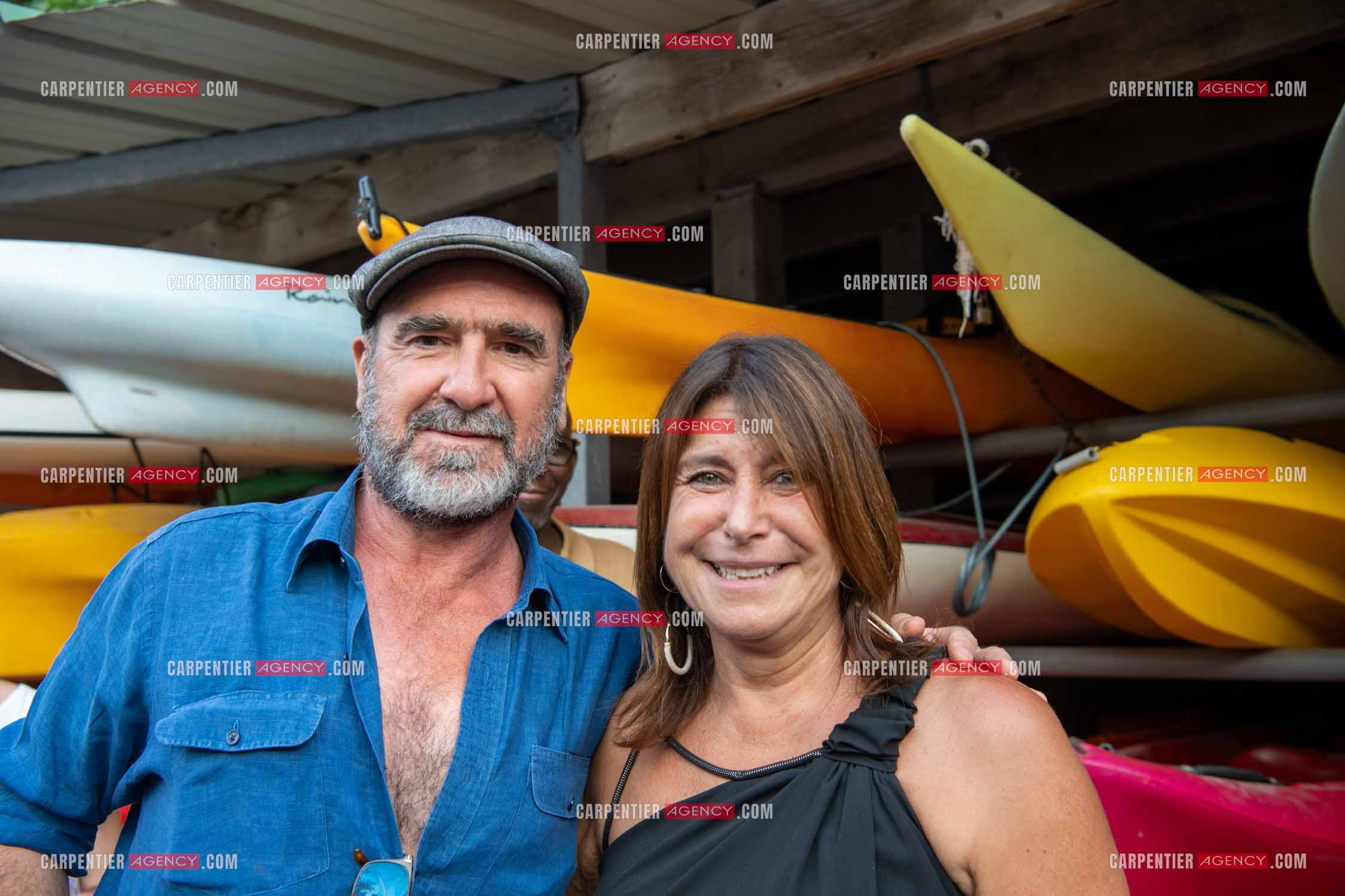 L'ex maire de Marseille Michèle Rubirola et Eric Cantona.    ( Exclusif )