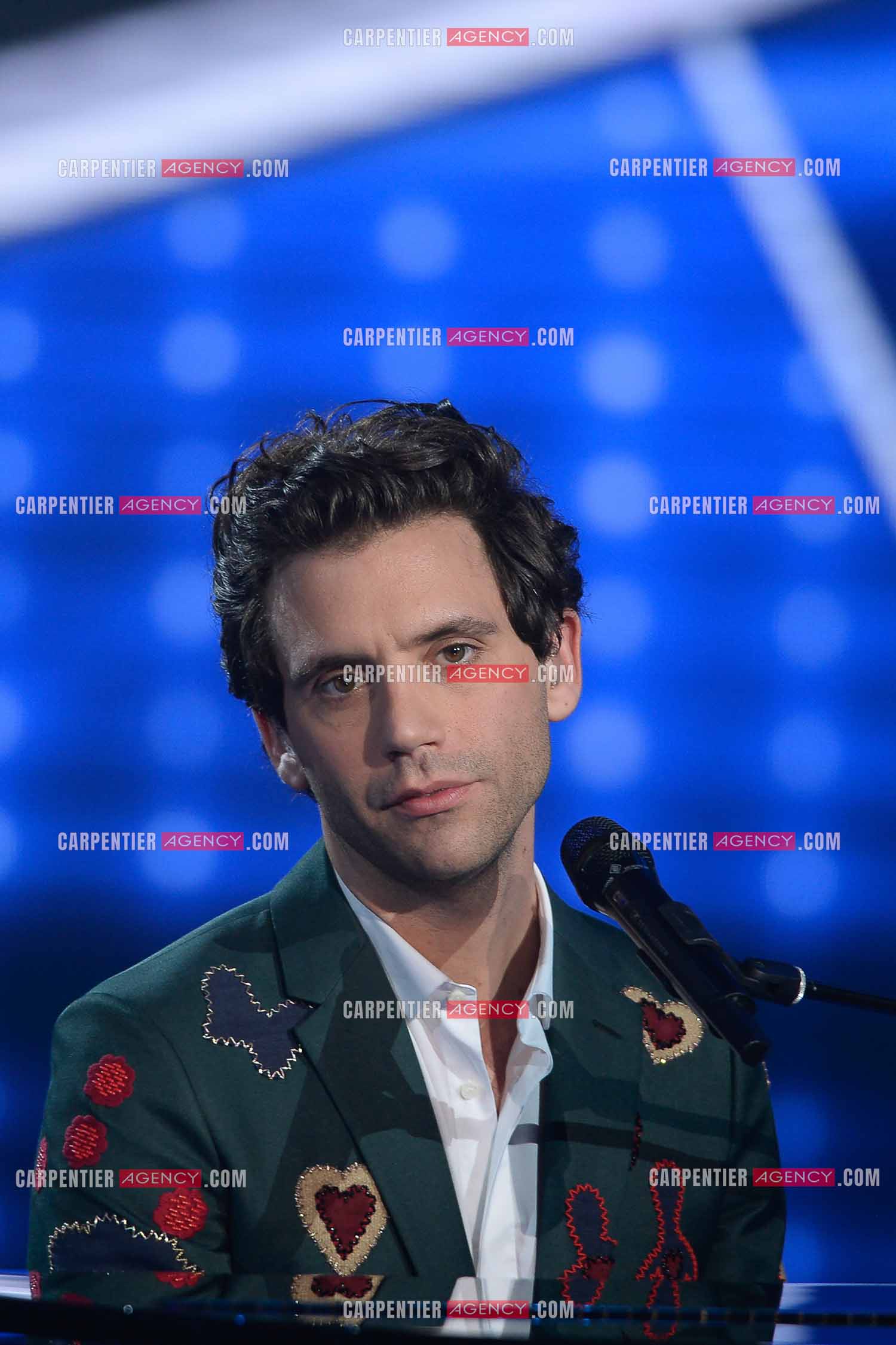 Le coach Mika lors de l'émission The Voice.  ( Exclusif )