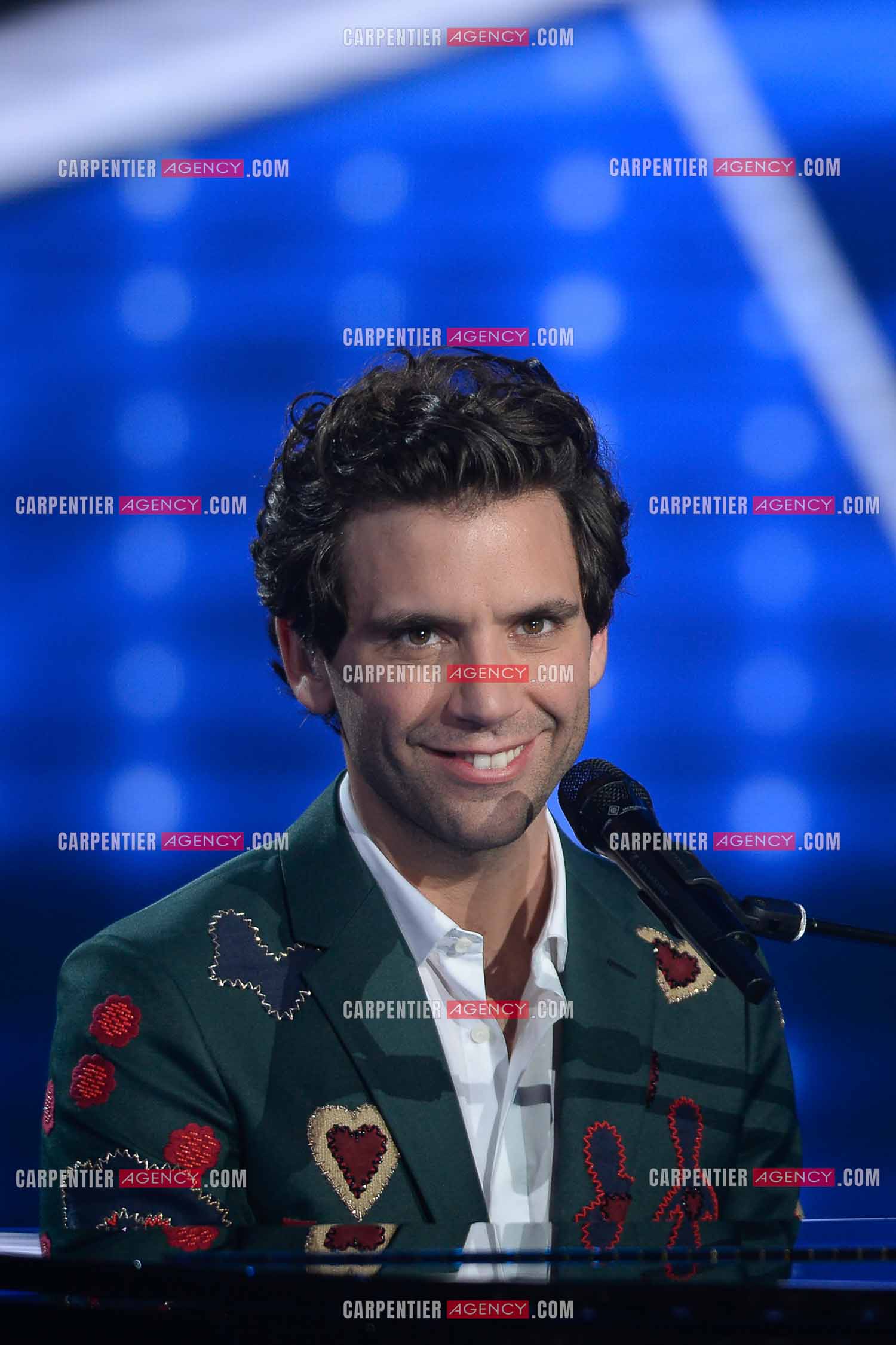 Le coach Mika lors de l'émission The Voice.  ( Exclusif )