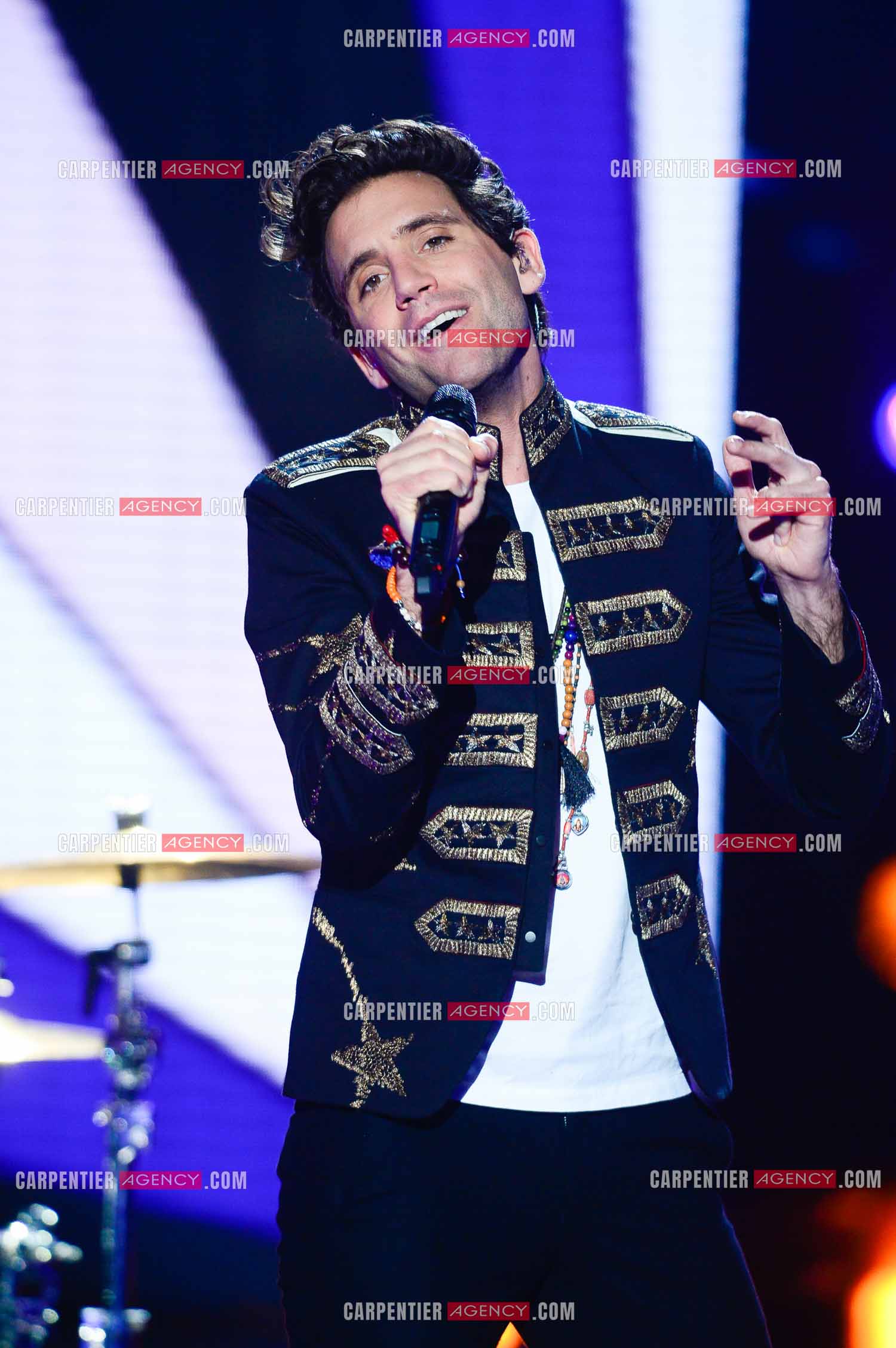 Le coach Mika lors de l'émission The Voice.  ( Exclusif )